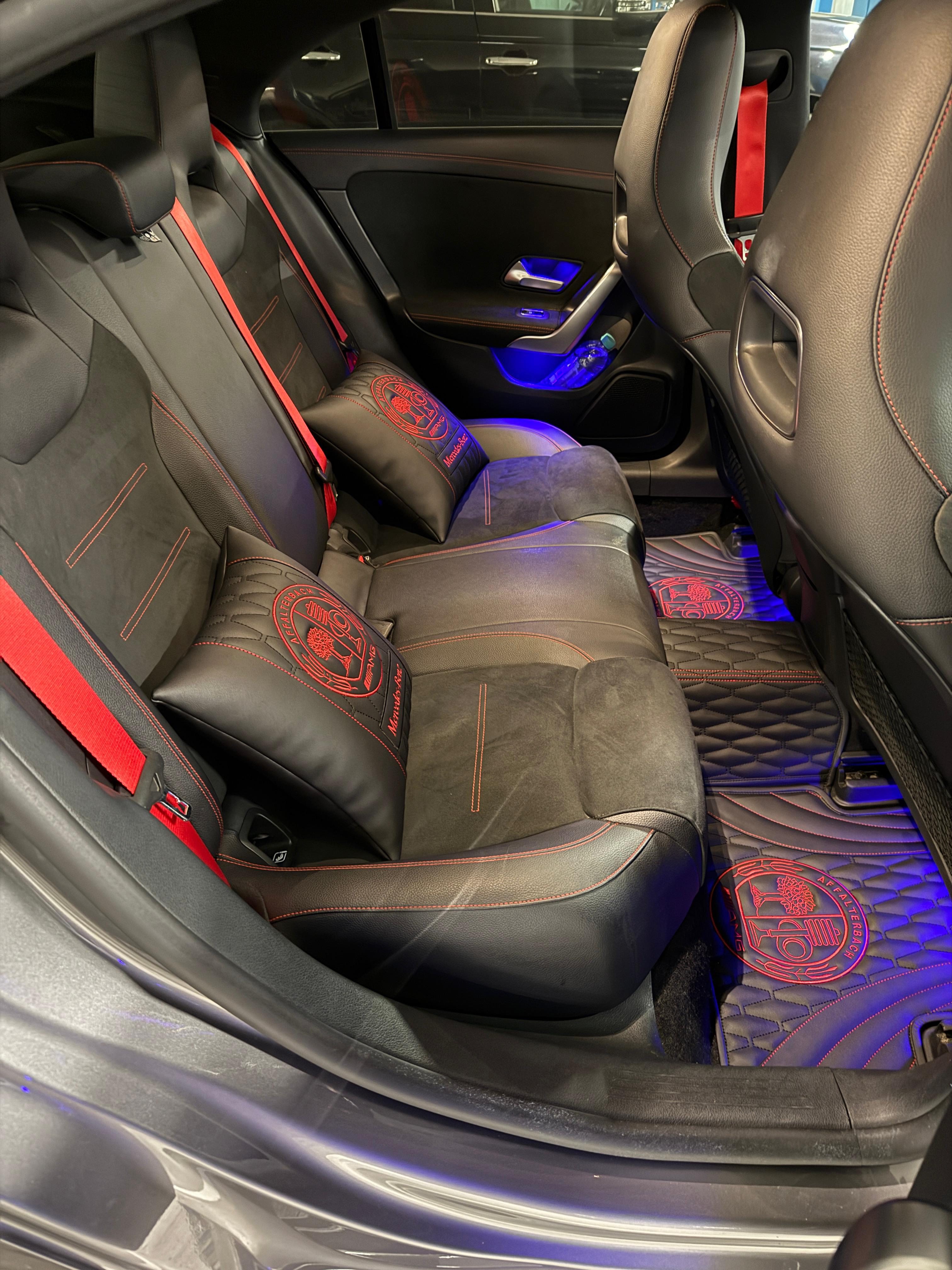 Luxury Custom Floor Mats for Merсedes AMG plus a trunk mat and pillows as a gift