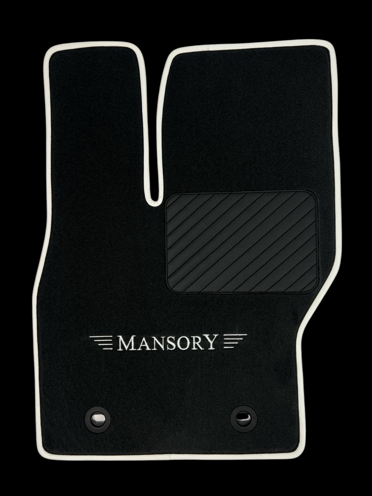 Premium custom pile mats for  Audi RS6 with orange trim and logo