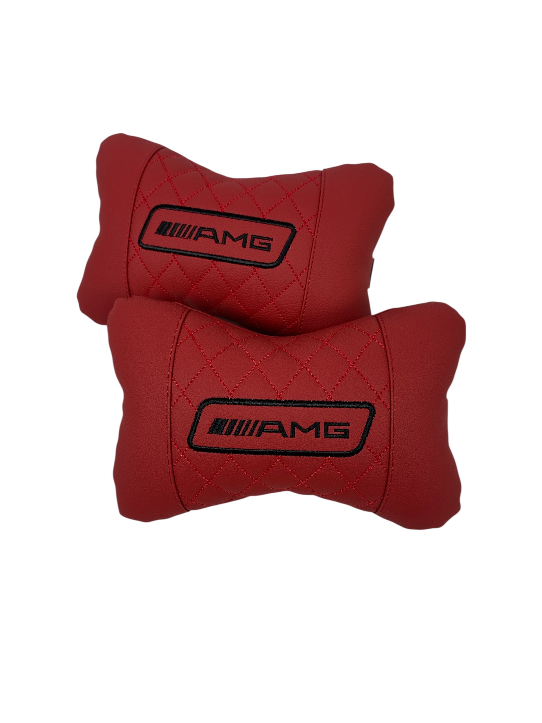 Car Neck Pillow Headrest 2 pcs Total Red