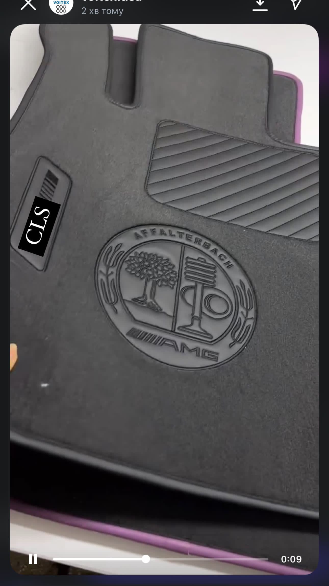 Premium custom pile mats for all Mercedes-Benz CLS 550 2013  black interior CLS with embroidery on the side CLS