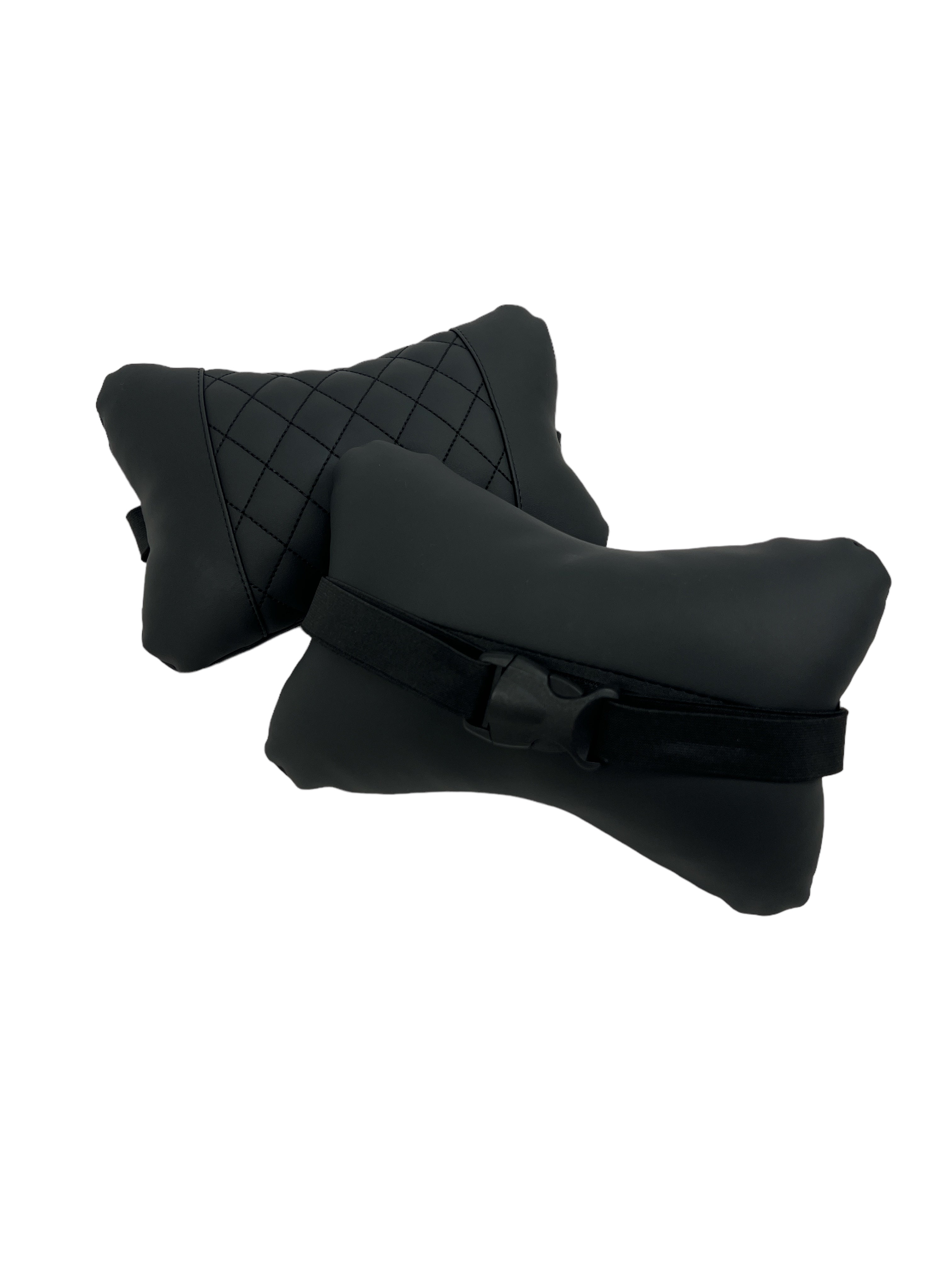 Car Neck Pillow Headrest 2 pcs Total Black