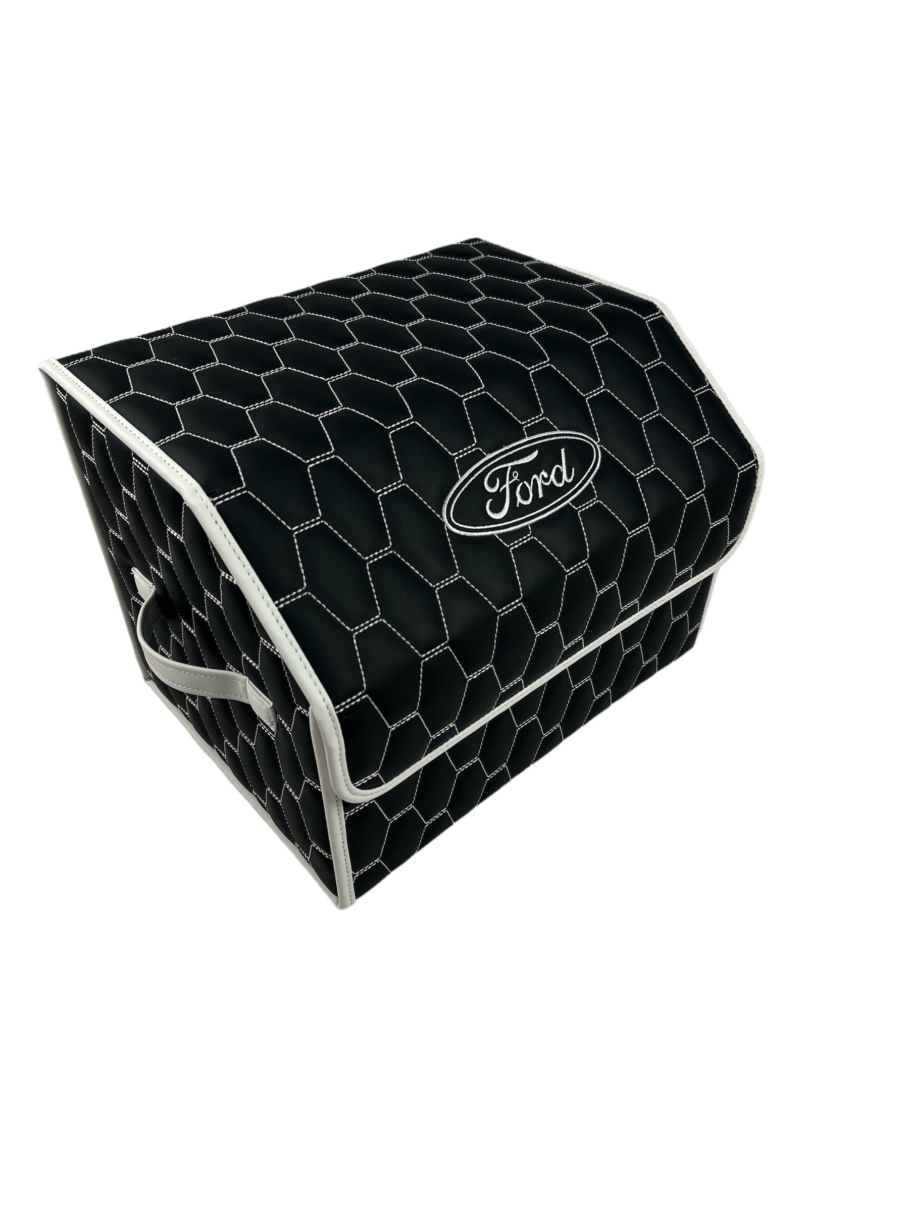 Organizer im "Long Comb" Design Schwarz mit weißen Nähten und Logo