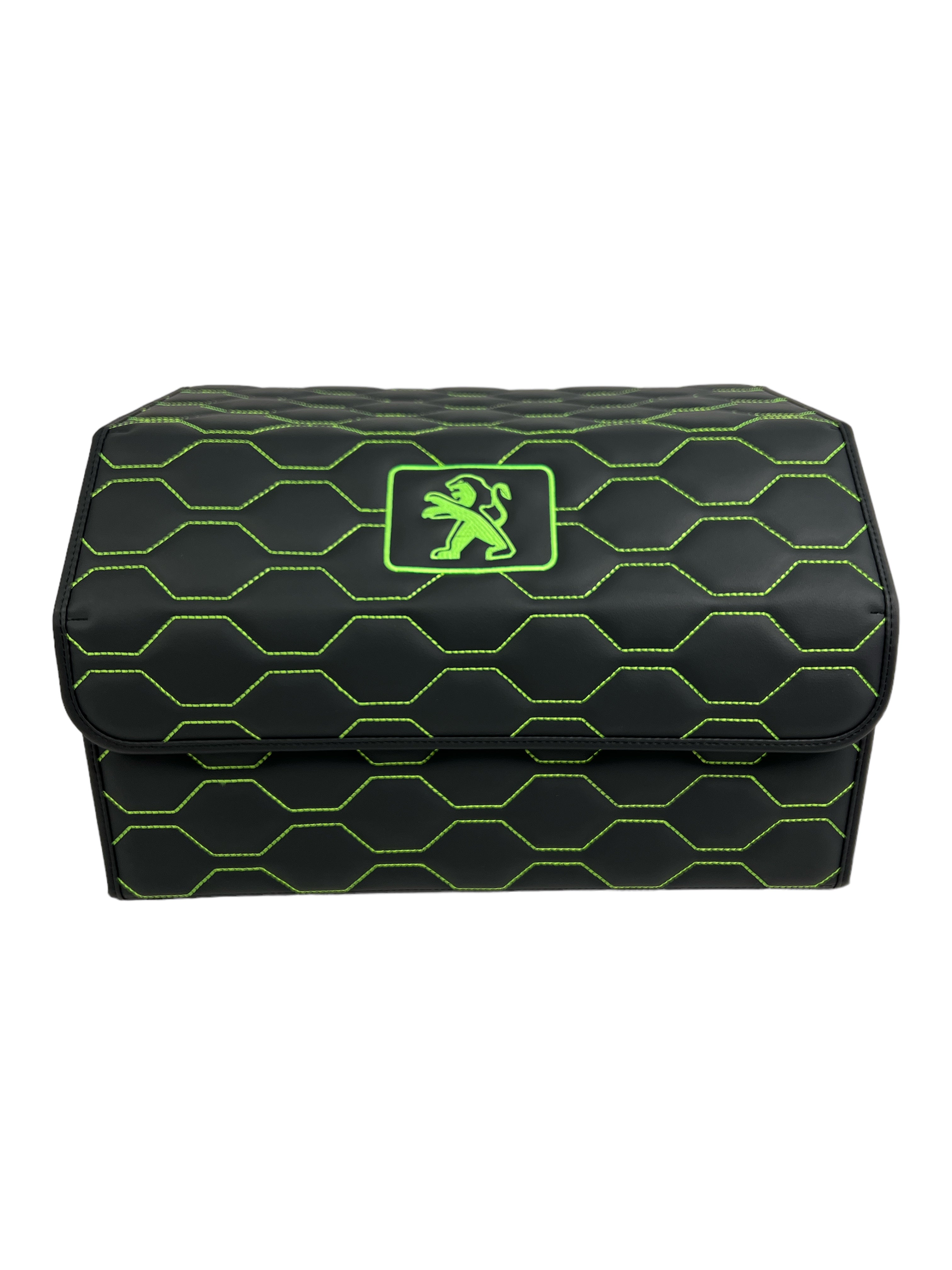 Organizer im Design „Big Comb“ Schwarz mit grünen Nähten