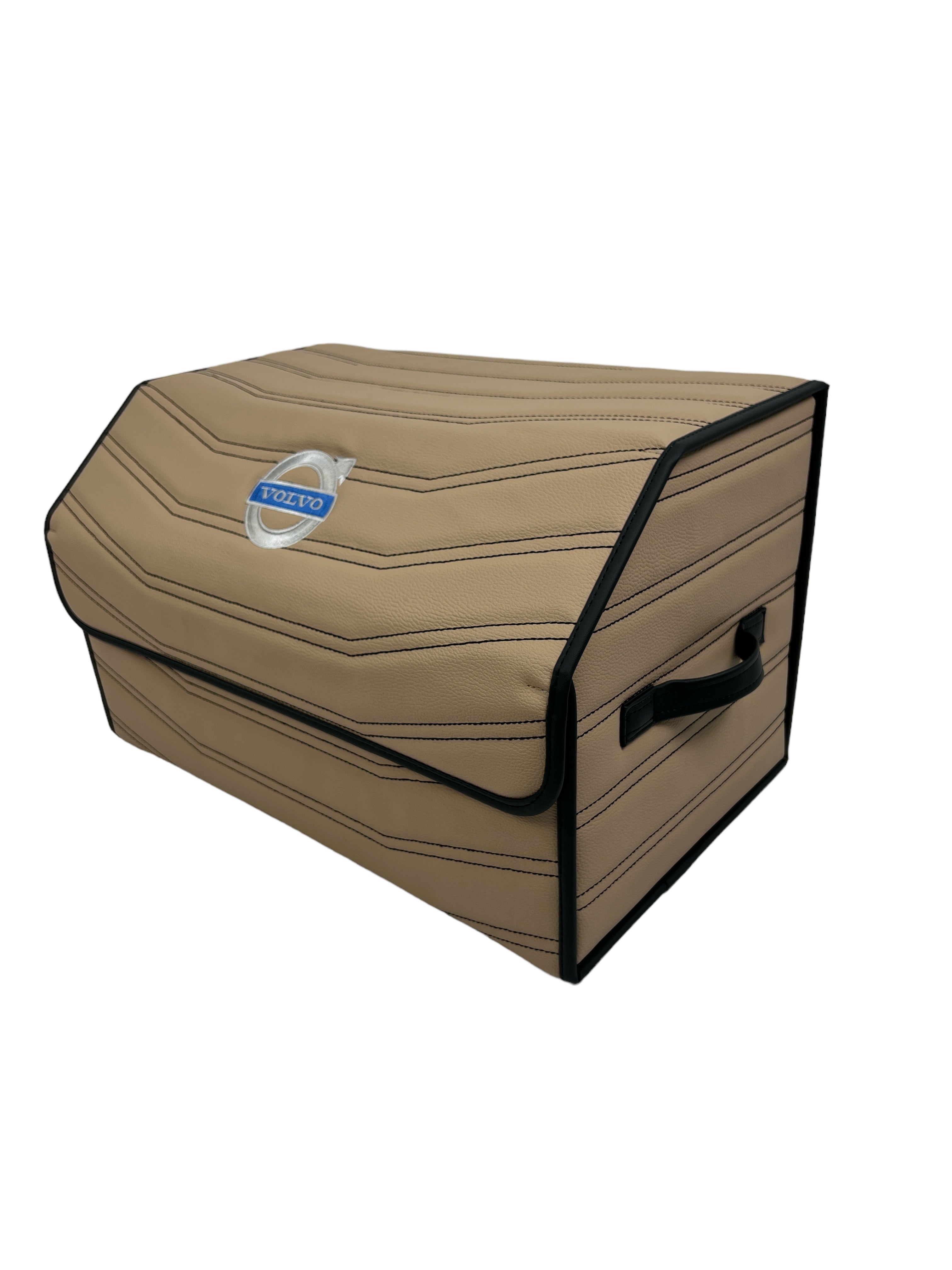 Organizer im "Double Staple" Design Hellbraun mit schwarzem Enging