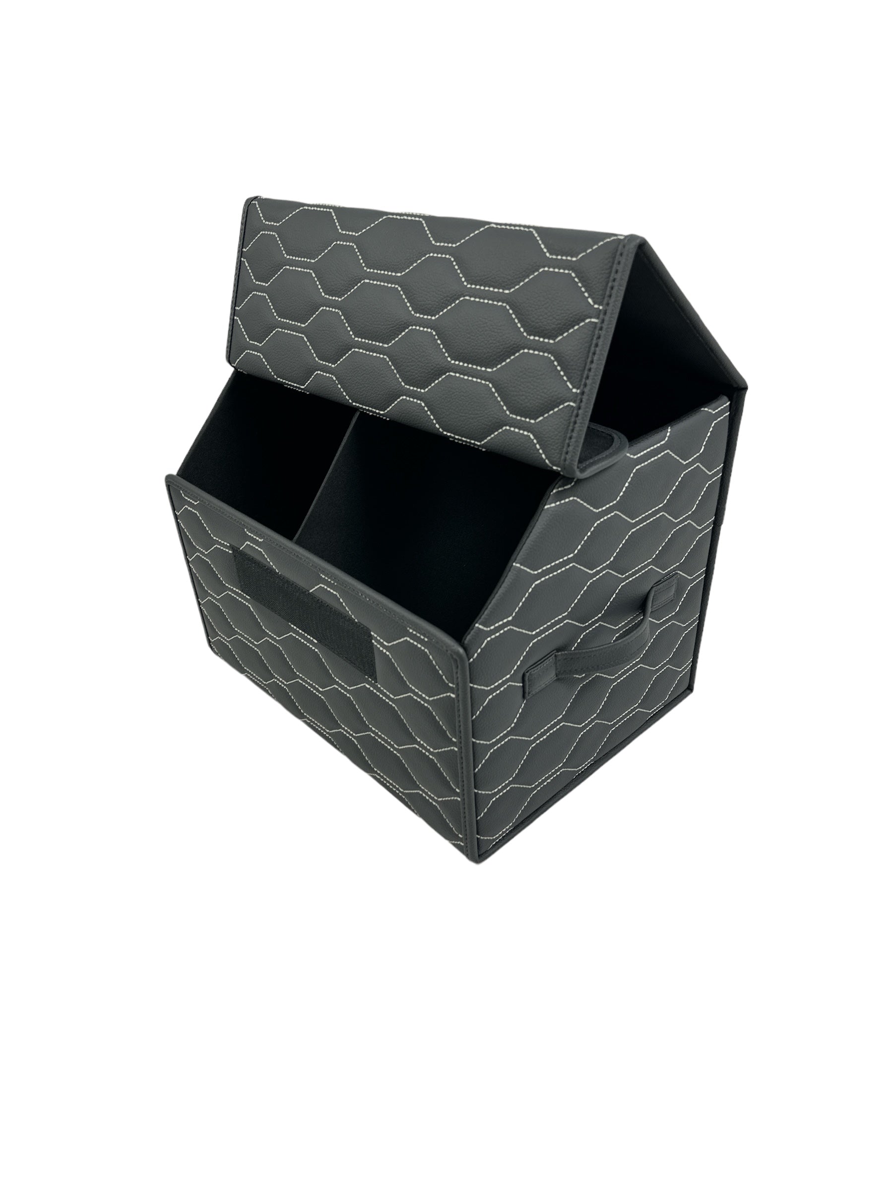 Organizer im Design "Diferent Comb" Grau mit weißen Nähten