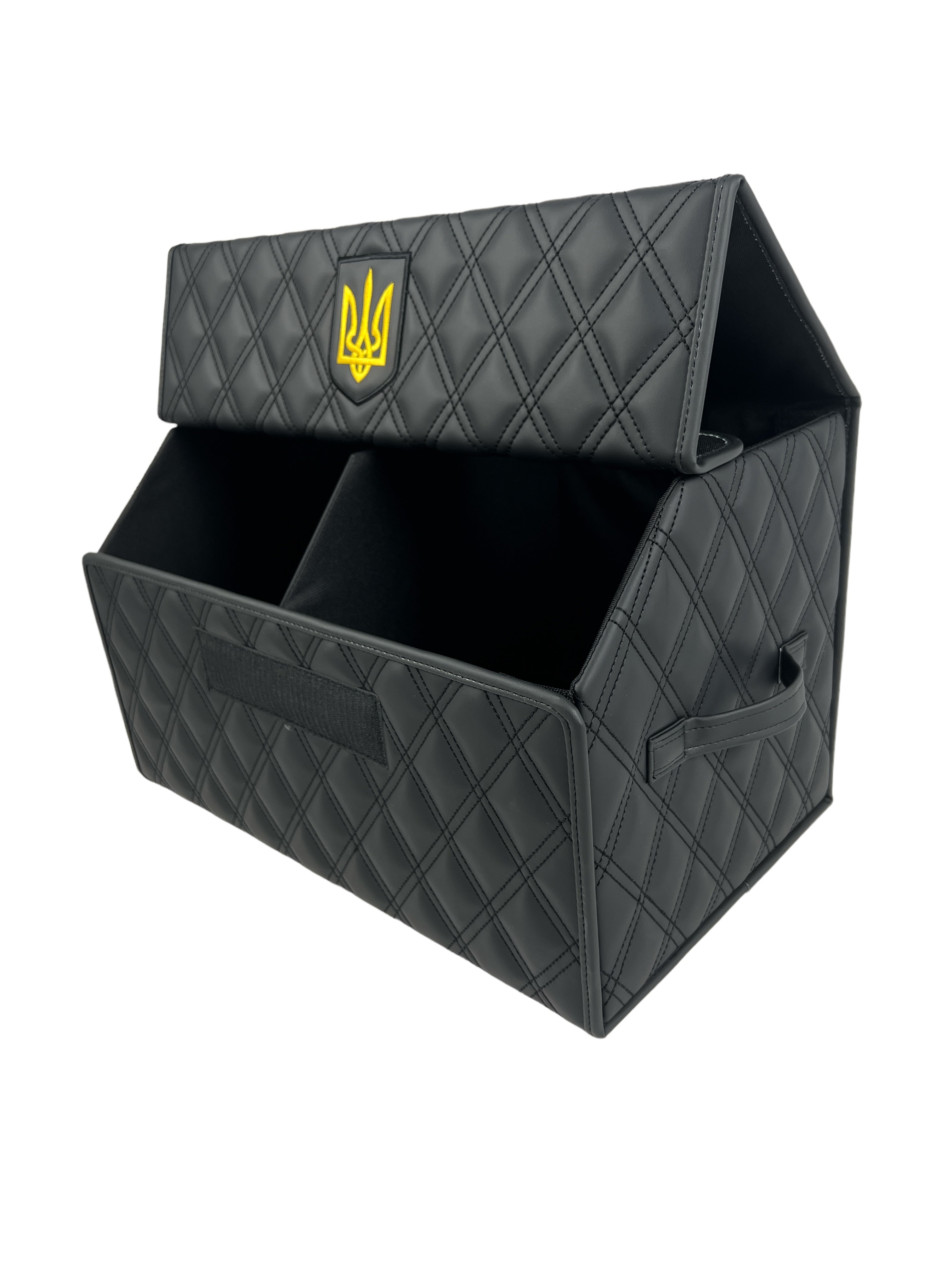 Organizer im Design „Double Rhombus“ Total Black mit individueller Stickerei