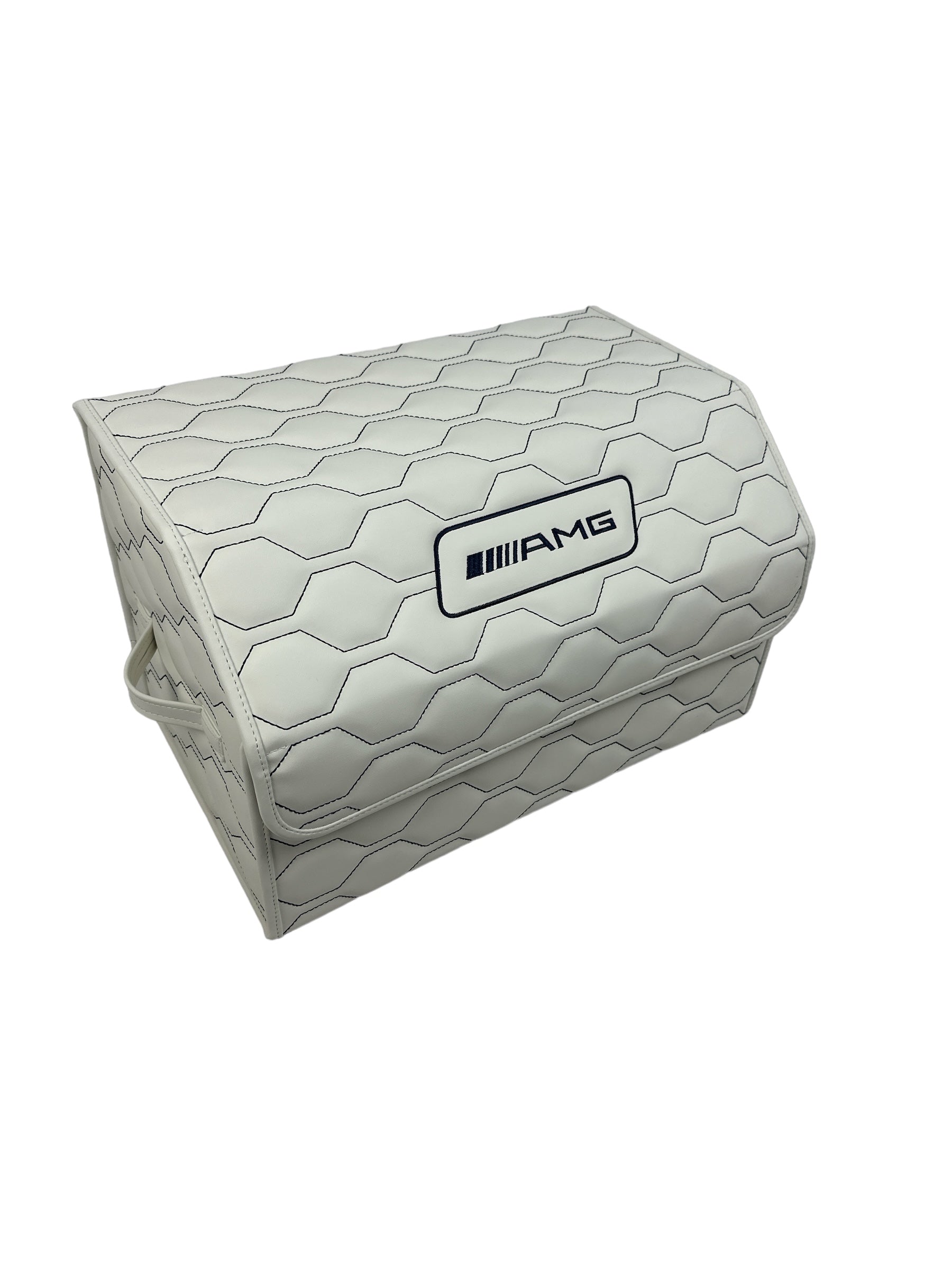 Organizer im Design „Big Comb“ Weiß mit schwarzen Nähten