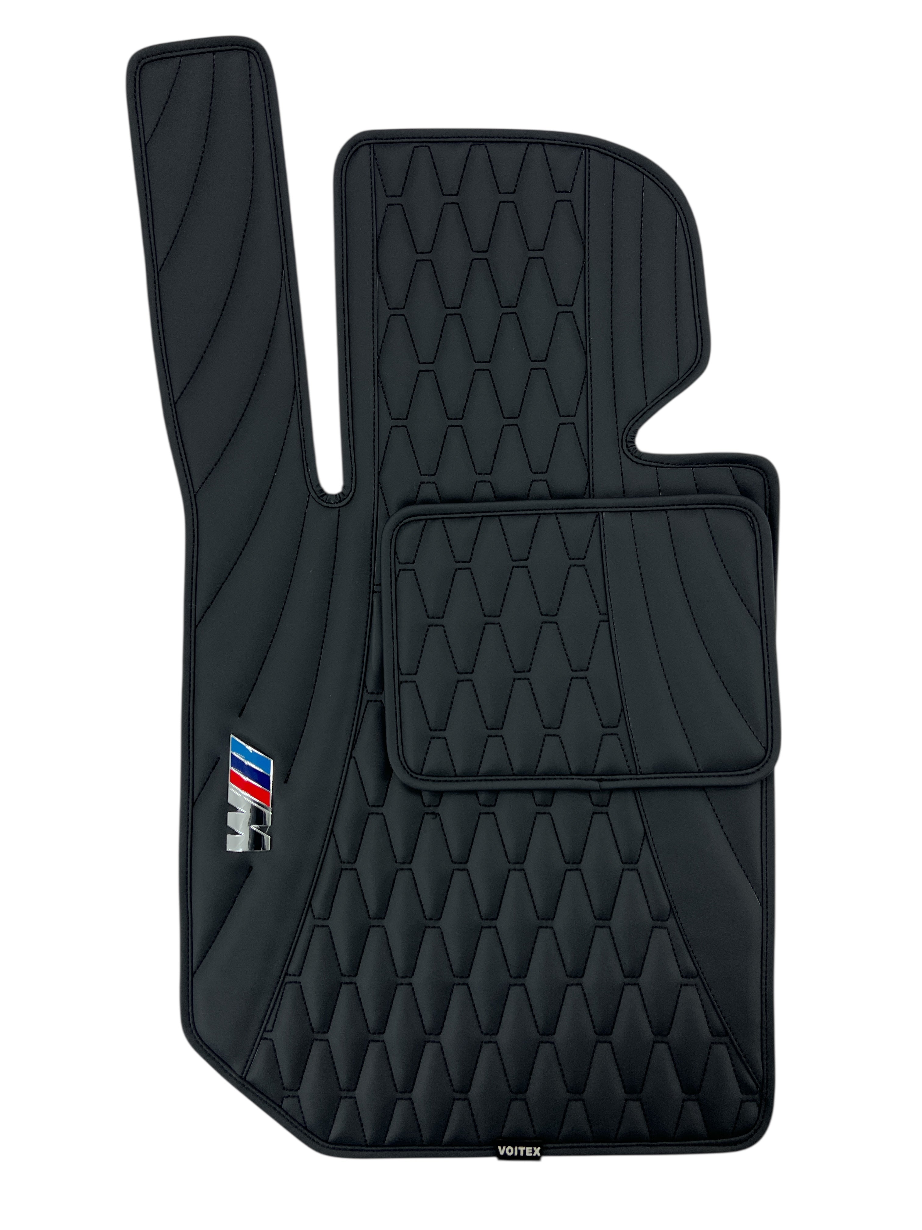 Luxury Custom Floor Mats for BMW with a metal “M” logo