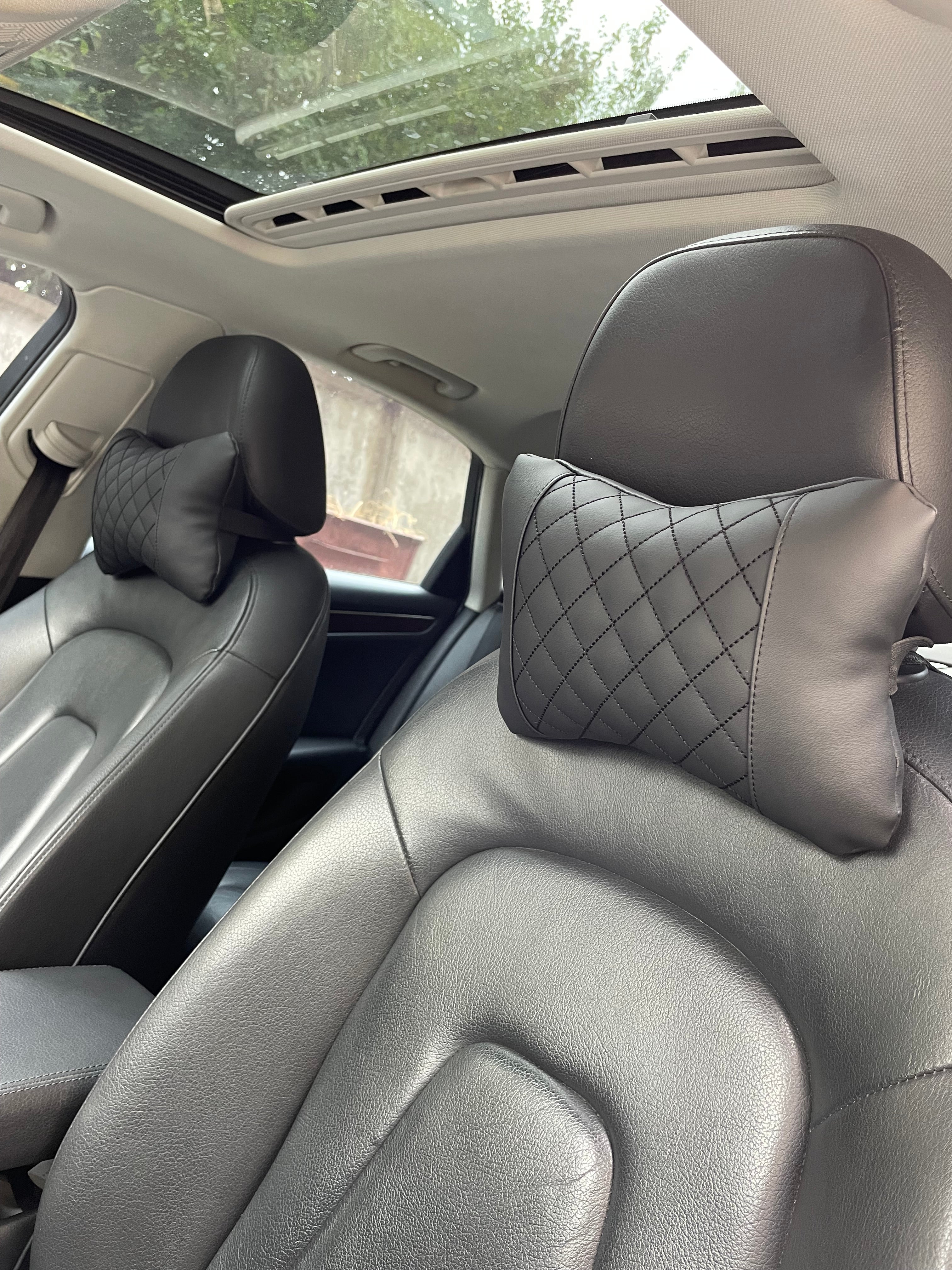 Car Pillow Set of 3 pieses - Car Headrest Total Black