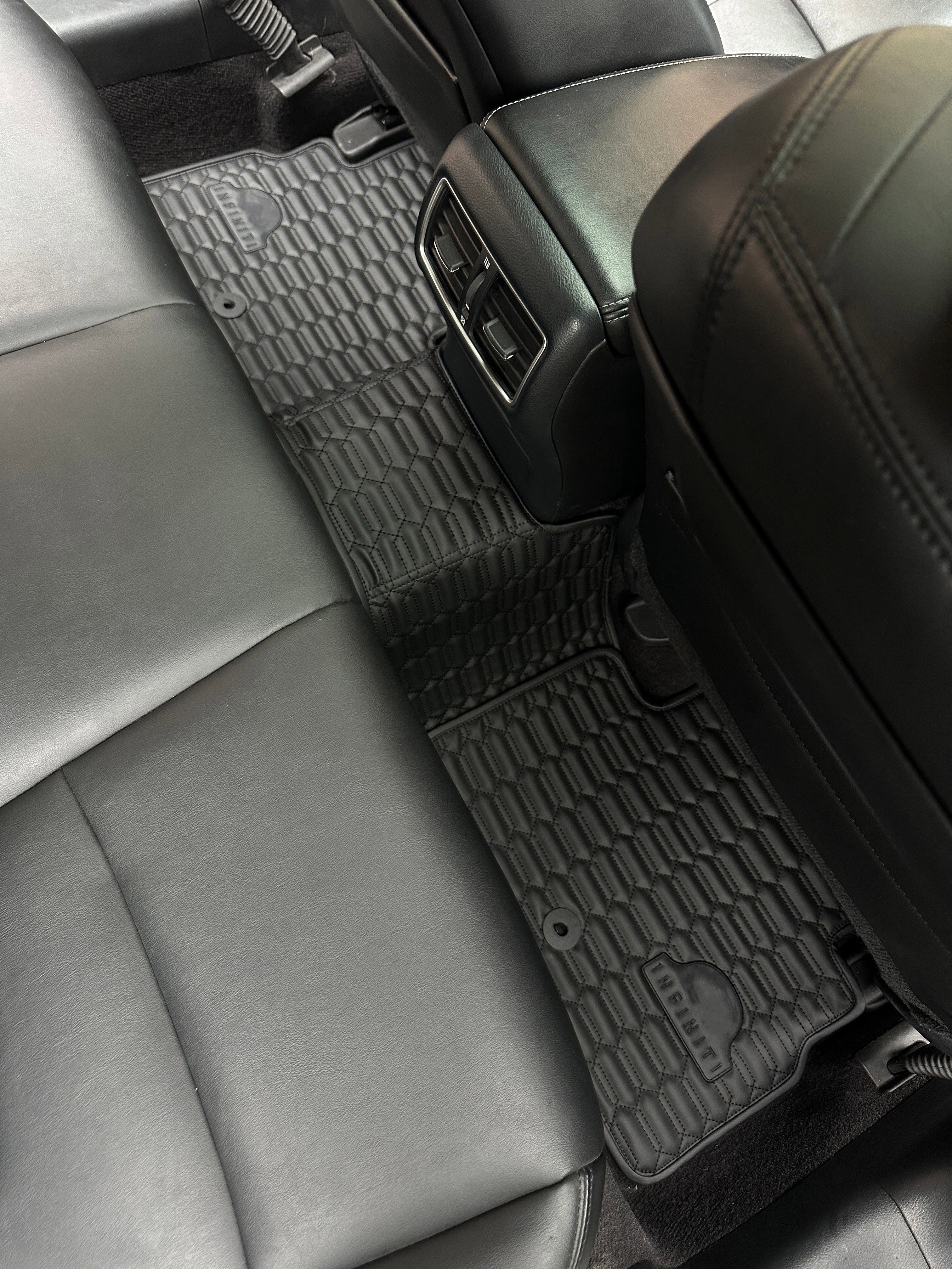 Car Floor Mats in "Double Comb" Design Total Black