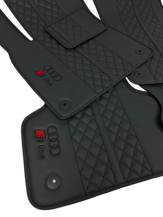 Luxury Custom Floor Mats for Audi S8 with ring embroidery and S8