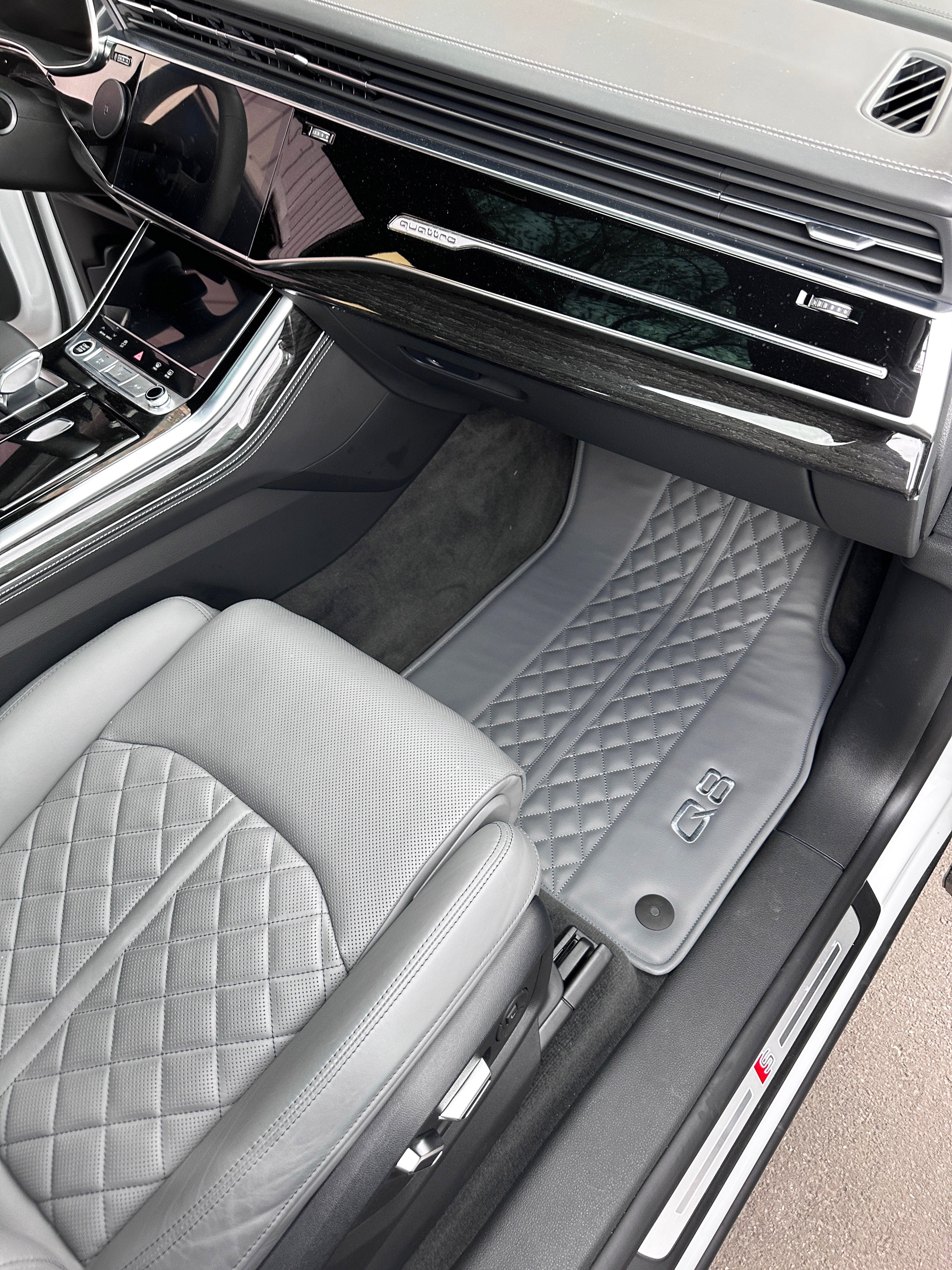 Car Floor Mats in "Highway" Design Total Gray