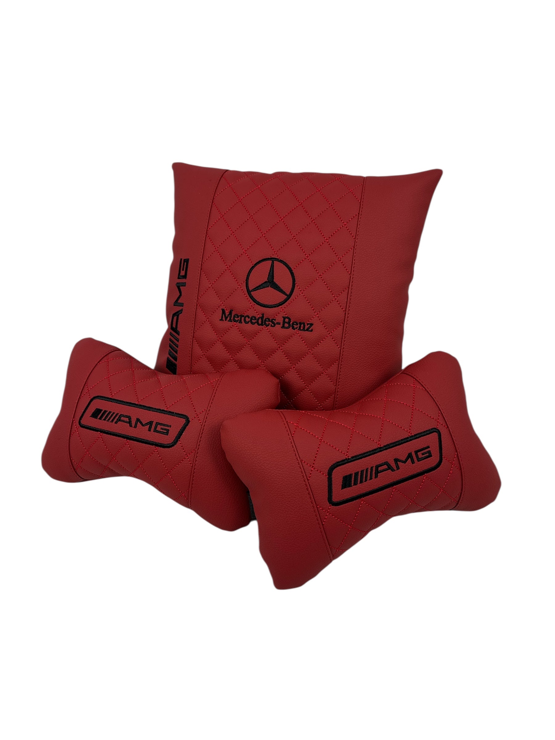 Car Neck Pillow Headrest 2 pcs Total Red