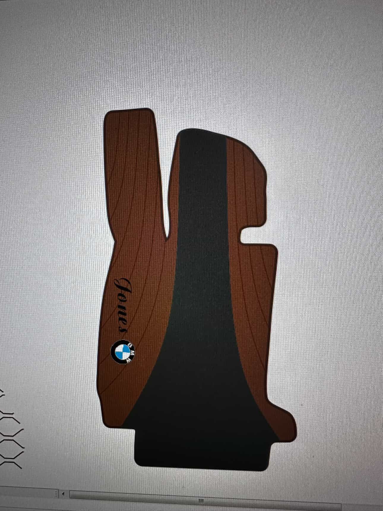 Luxury Custom Floor Mats for BMW X7 in a combined design to match the color of the car interior in the passenger compartment and trunk