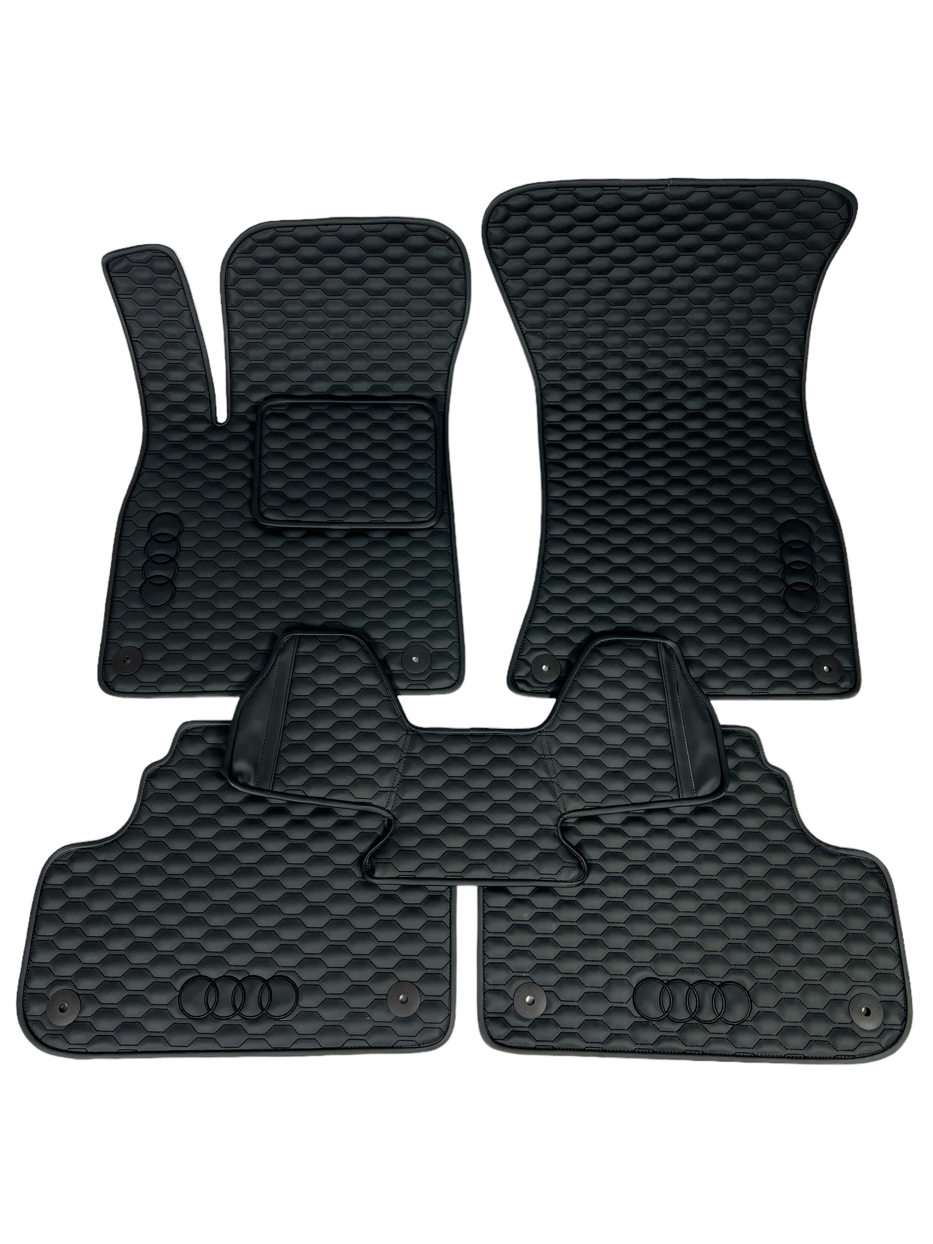 Car Floor Mats in "Small Comb" Design Total Black