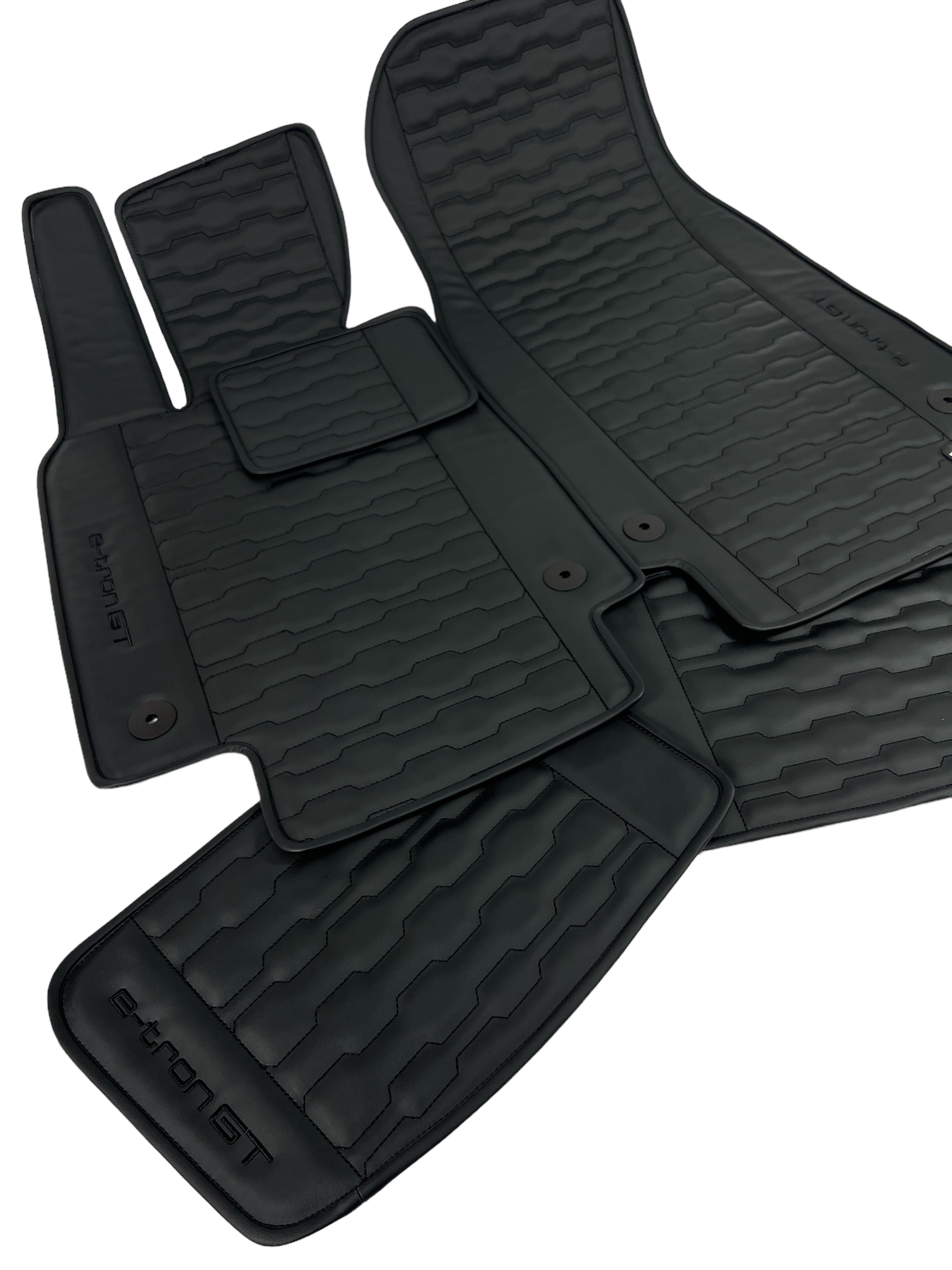 Car Floor Mats in "Etron" Design Total Black