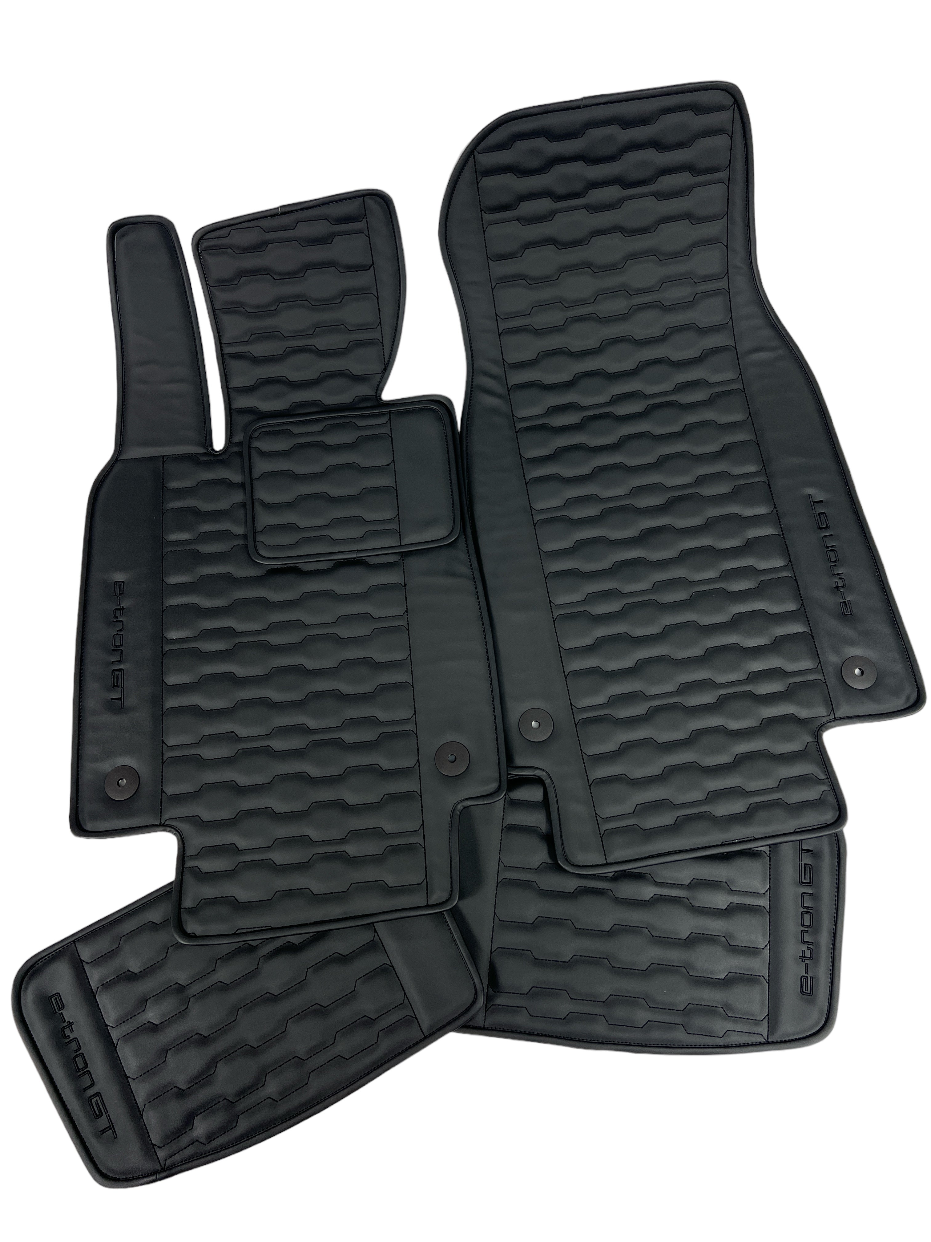 Car Floor Mats in "Etron" Design Total Black