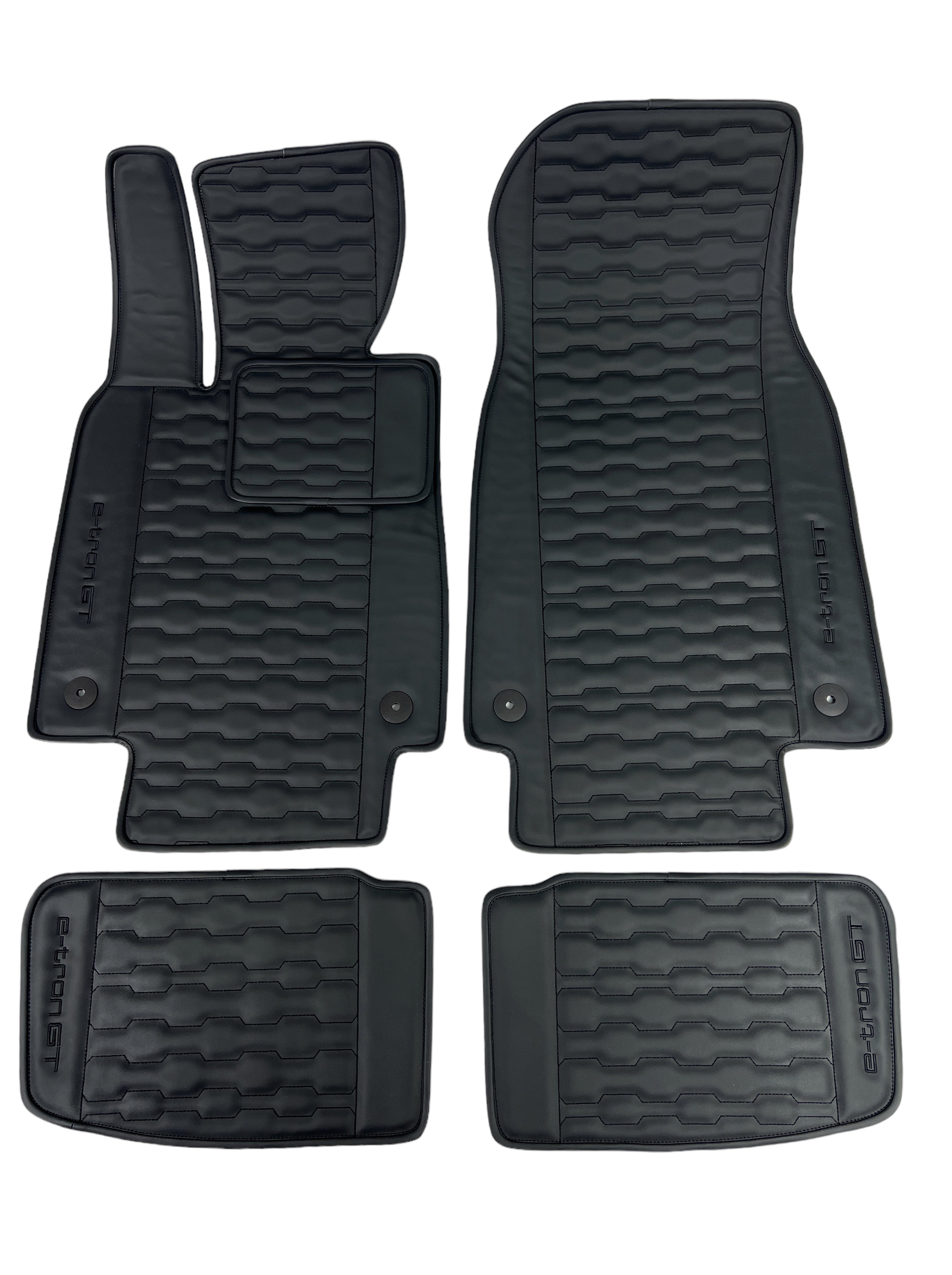 Car Floor Mats in "Etron" Design Total Black