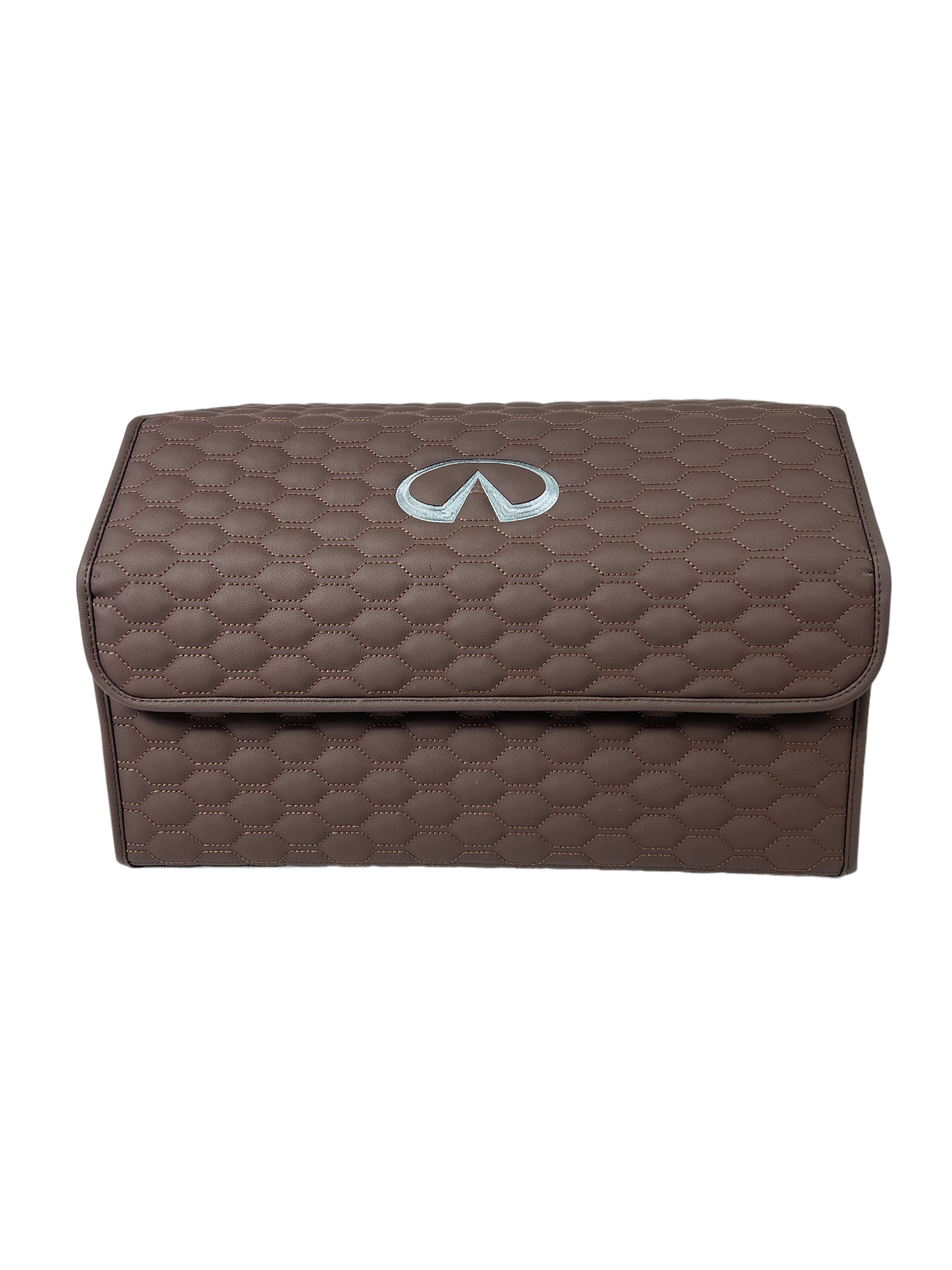 Organizer in the "Small Comb" design Brown with Silver Logo