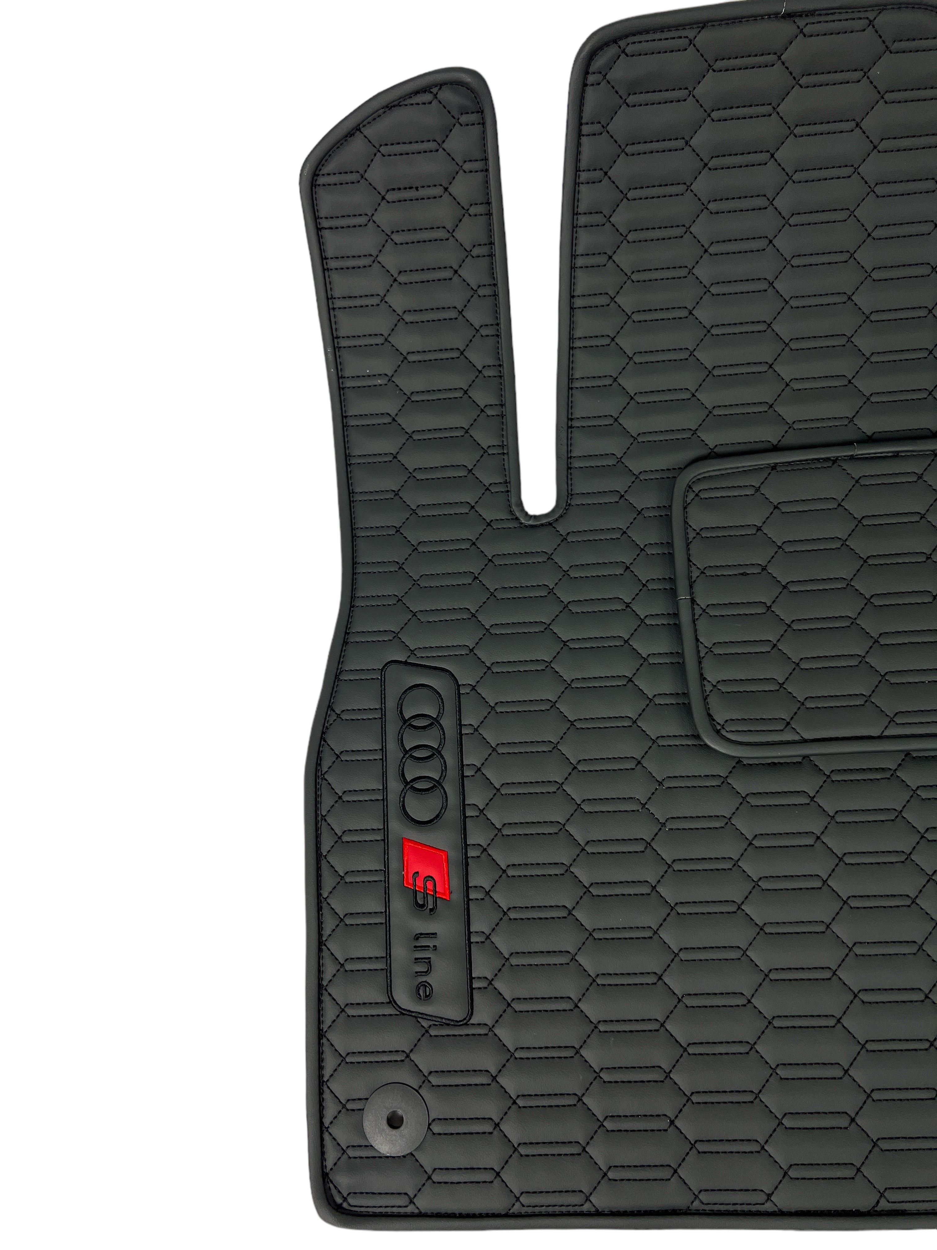 Car Floor Mats in "Double Comb" Design Total Black