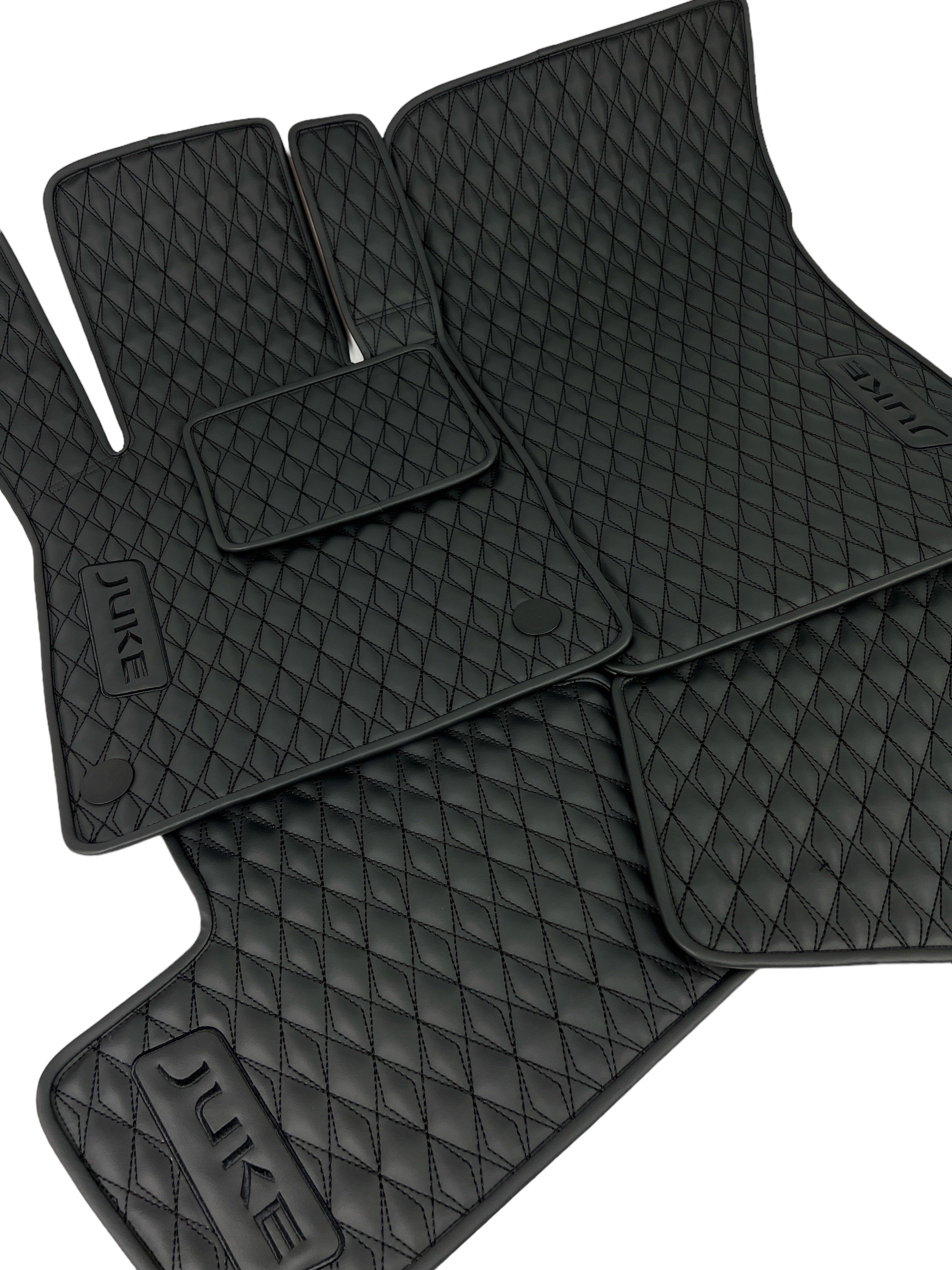 Car Floor Mats in "Diamond" Design Total Black