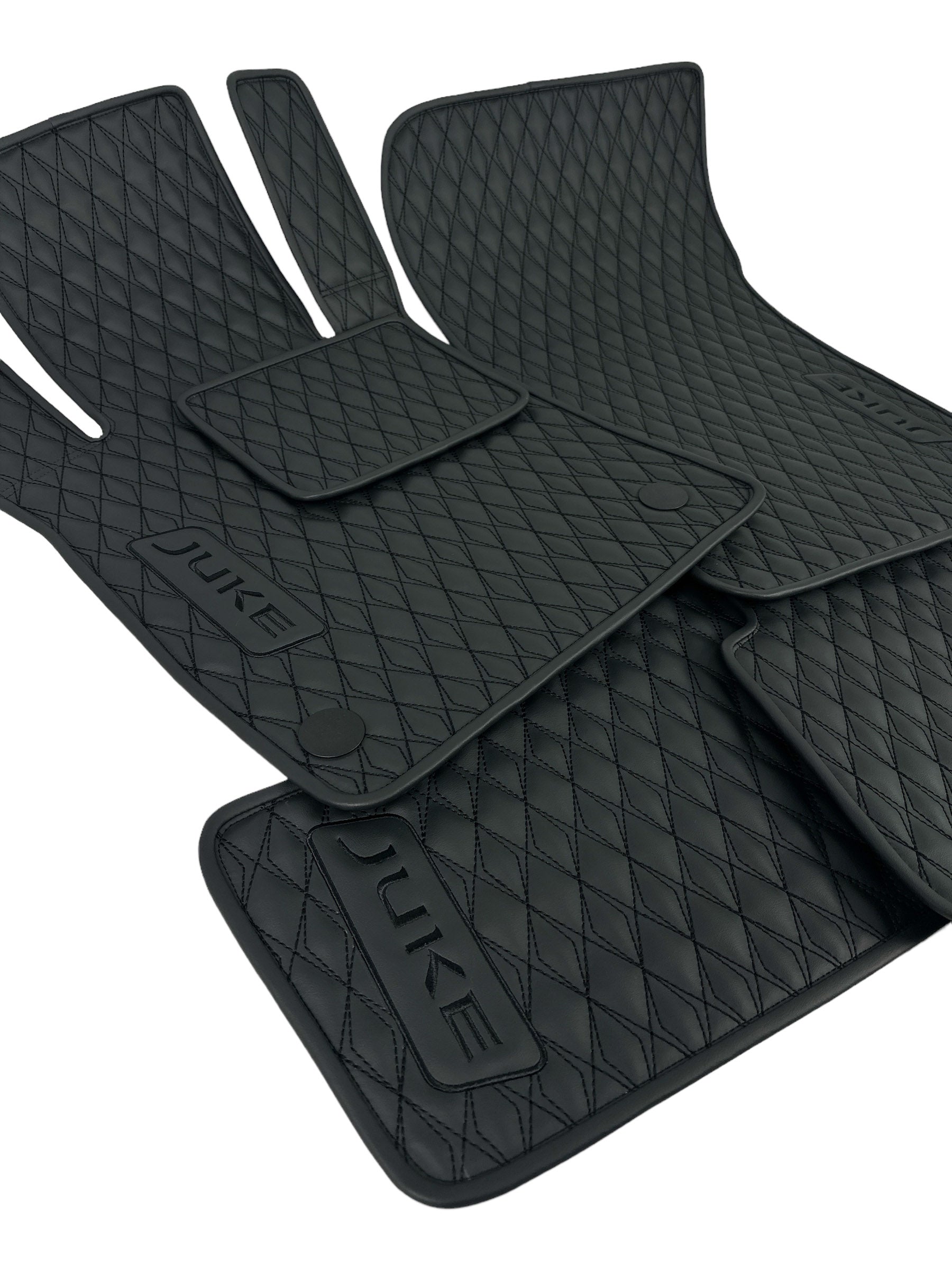 Car Floor Mats in "Diamond" Design Total Black