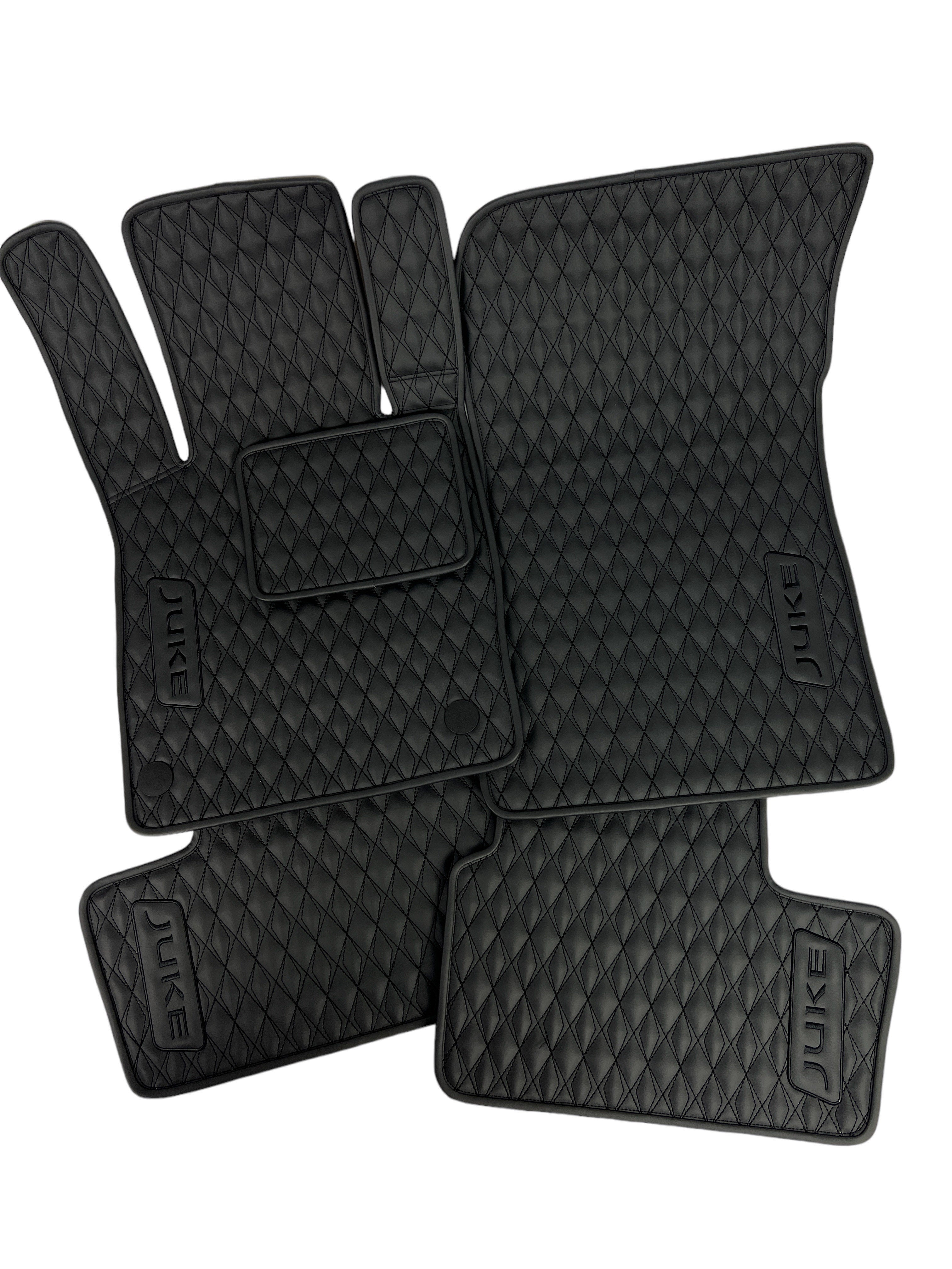 Car Floor Mats in "Diamond" Design Total Black