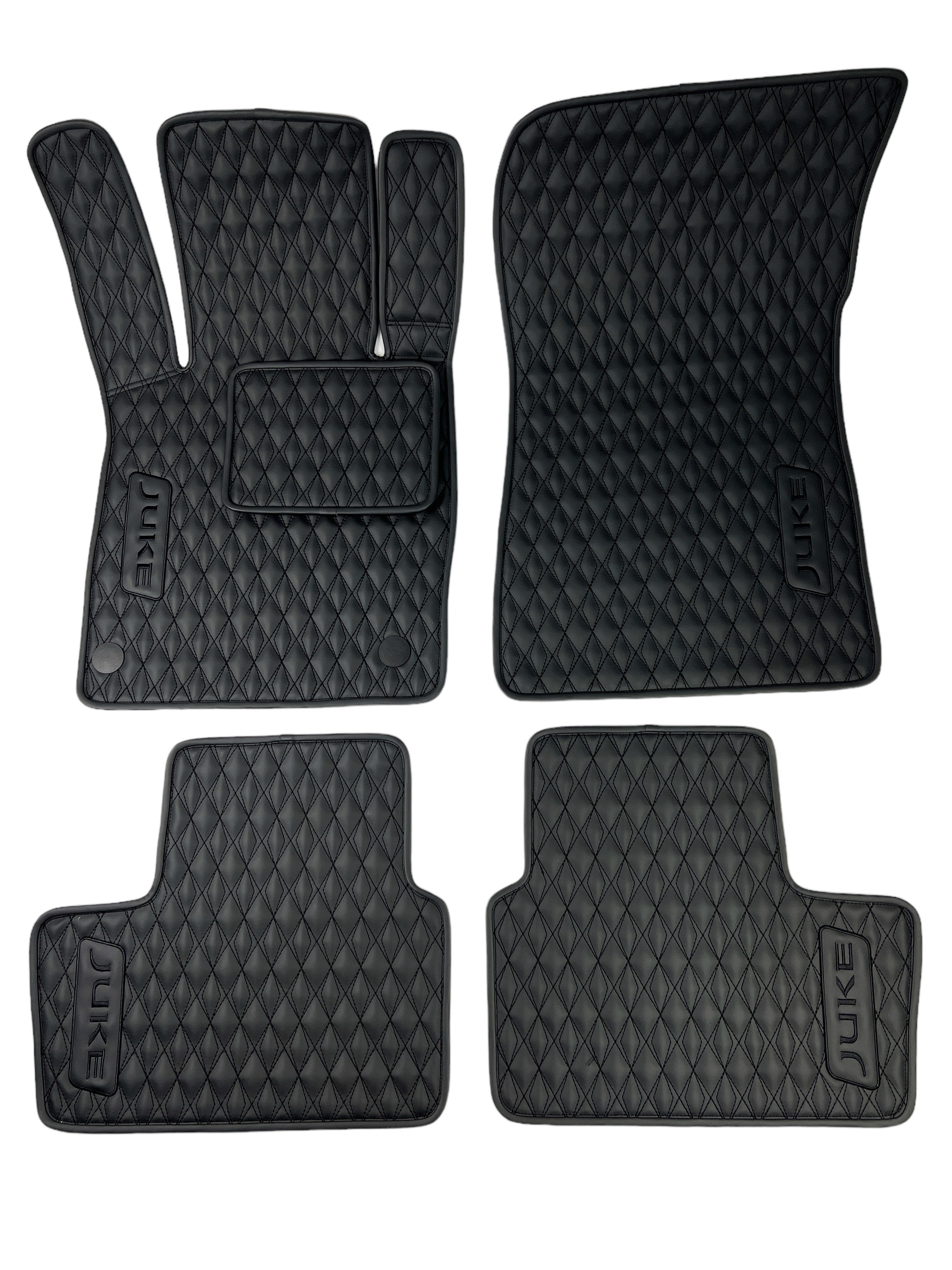 Car Floor Mats in "Diamond" Design Total Black