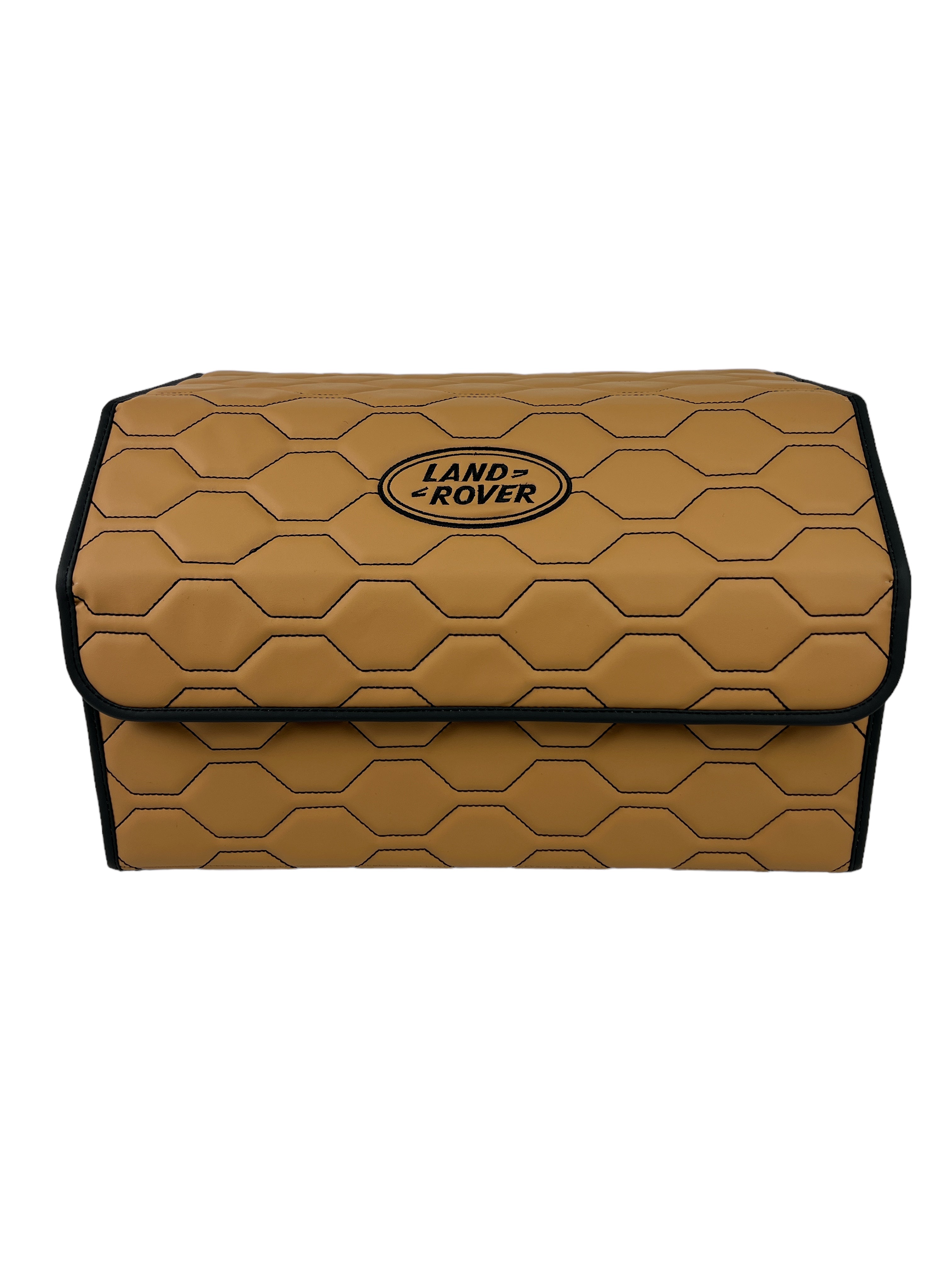 Organizer in the "Big Comb" design Light Brown with Black Stitching