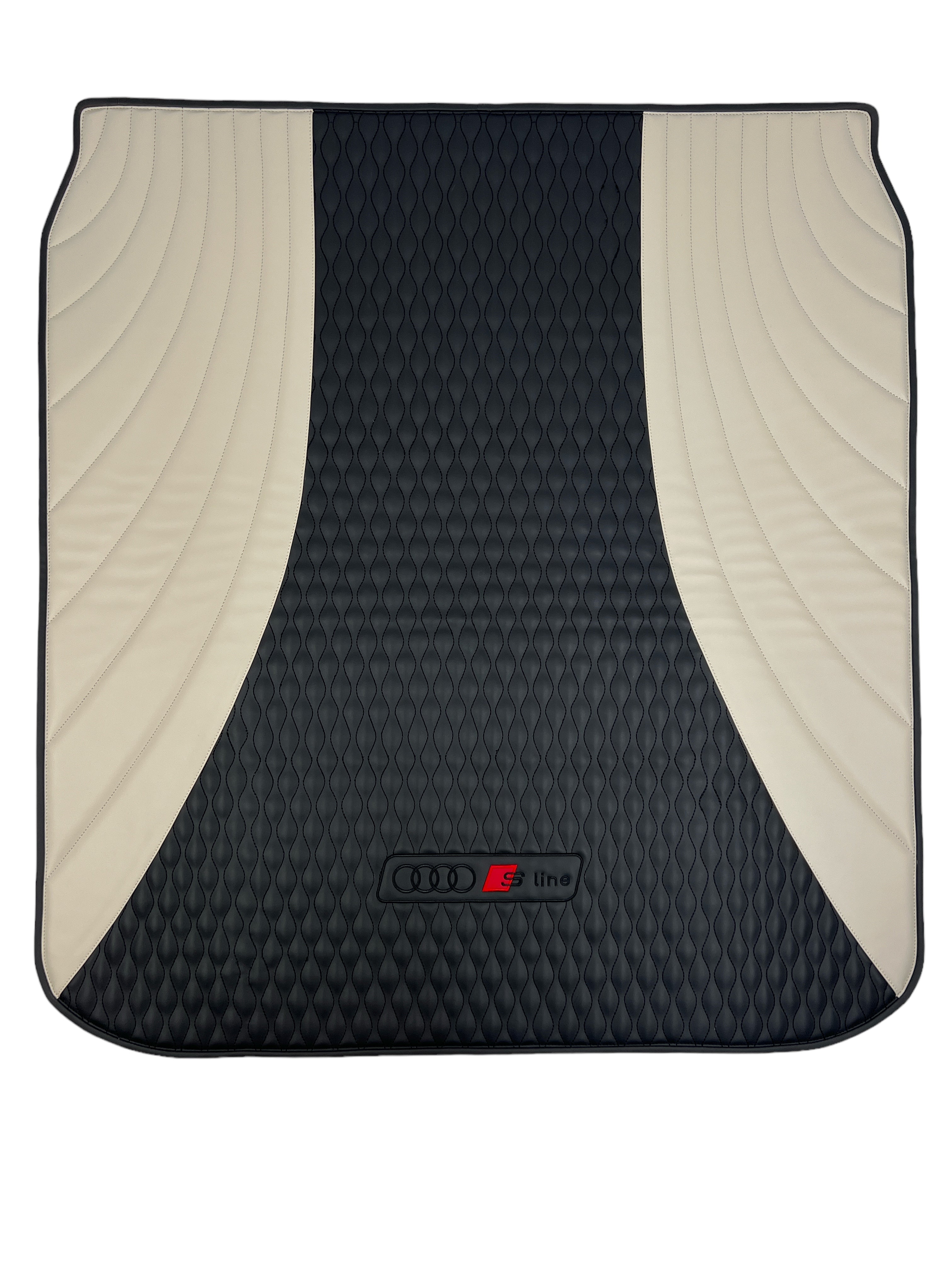 Trunk Mats in "Figure Combination" Design Black and Beige