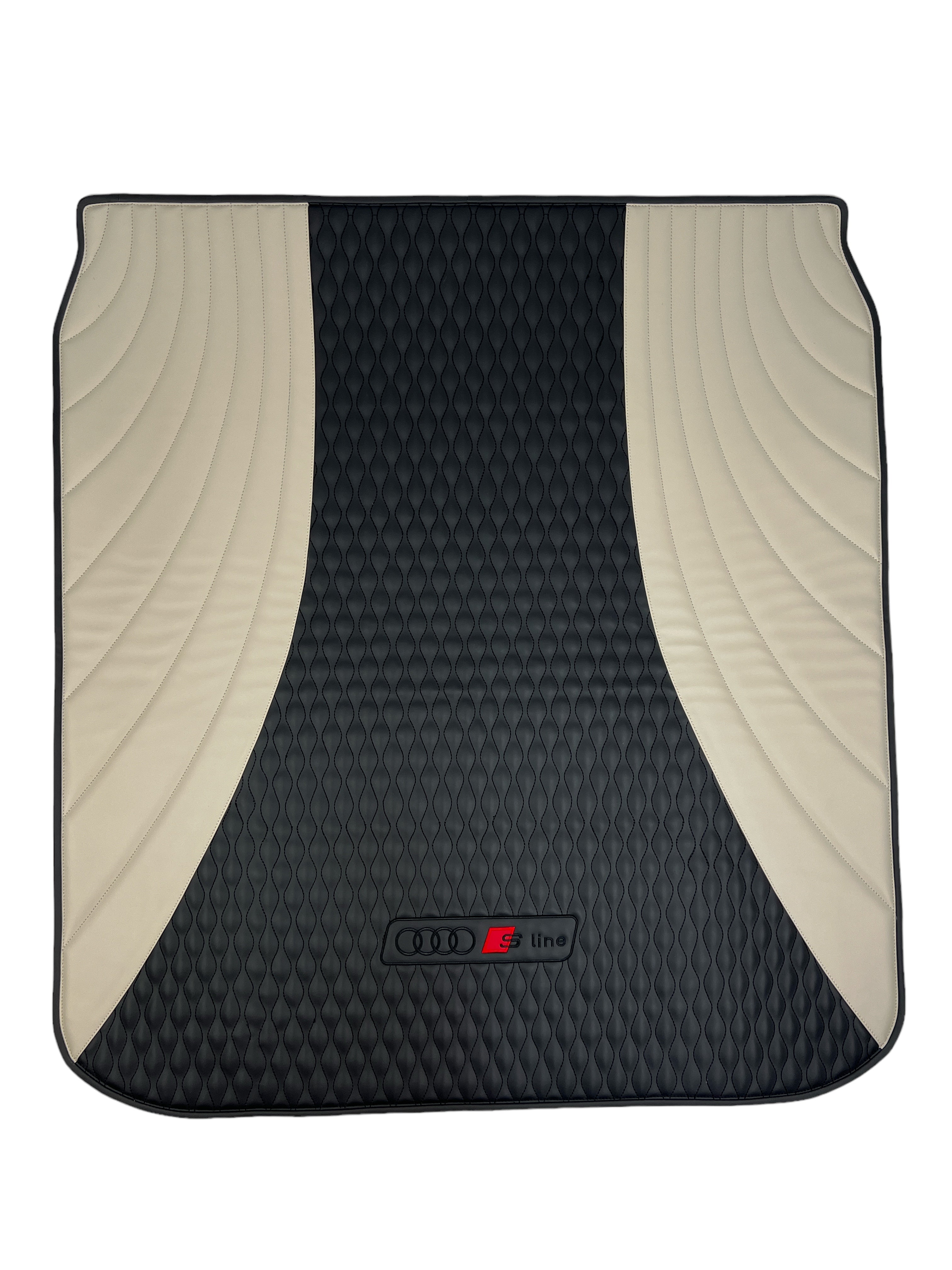 Trunk Mats in "Figure Combination" Design Black and Beige