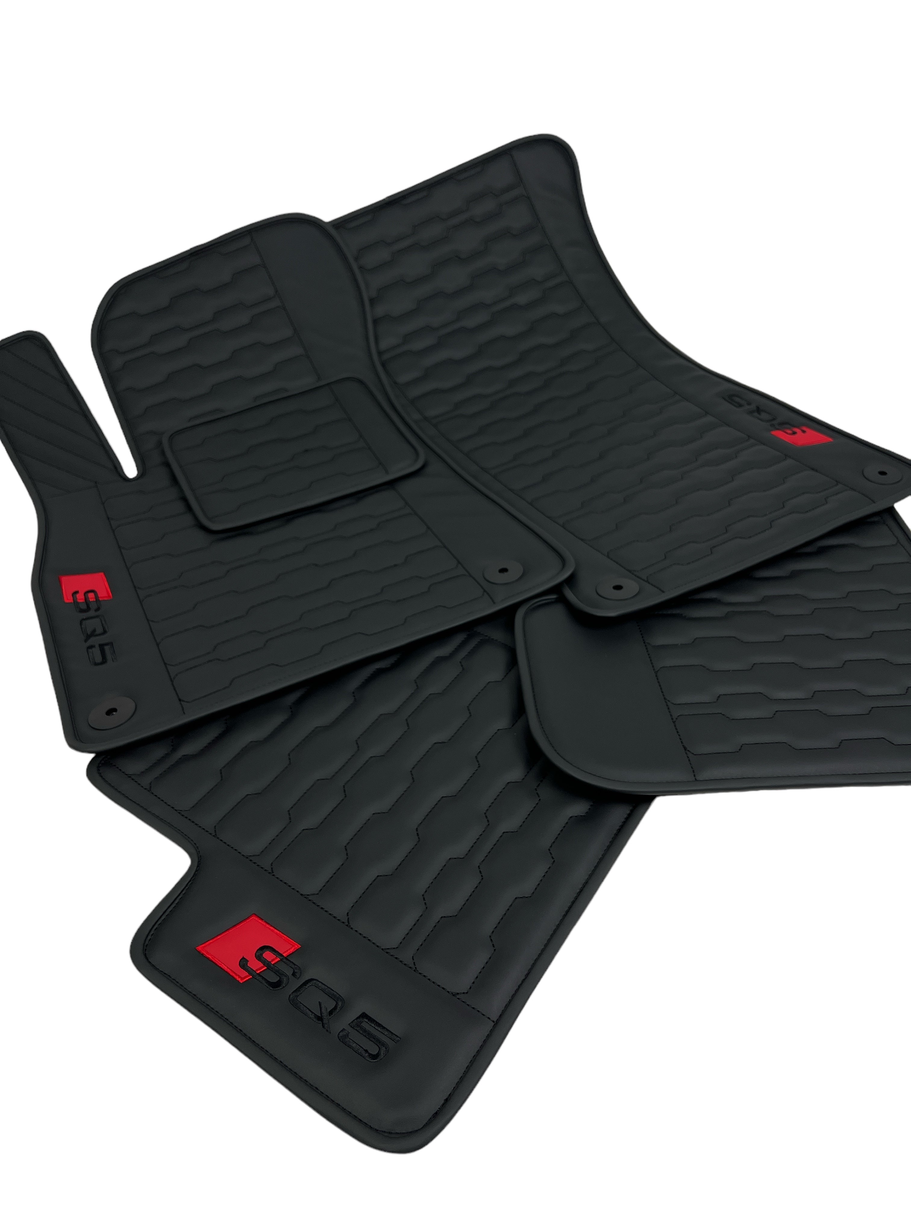 Car Floor Mats in "Etron" Design Total Black