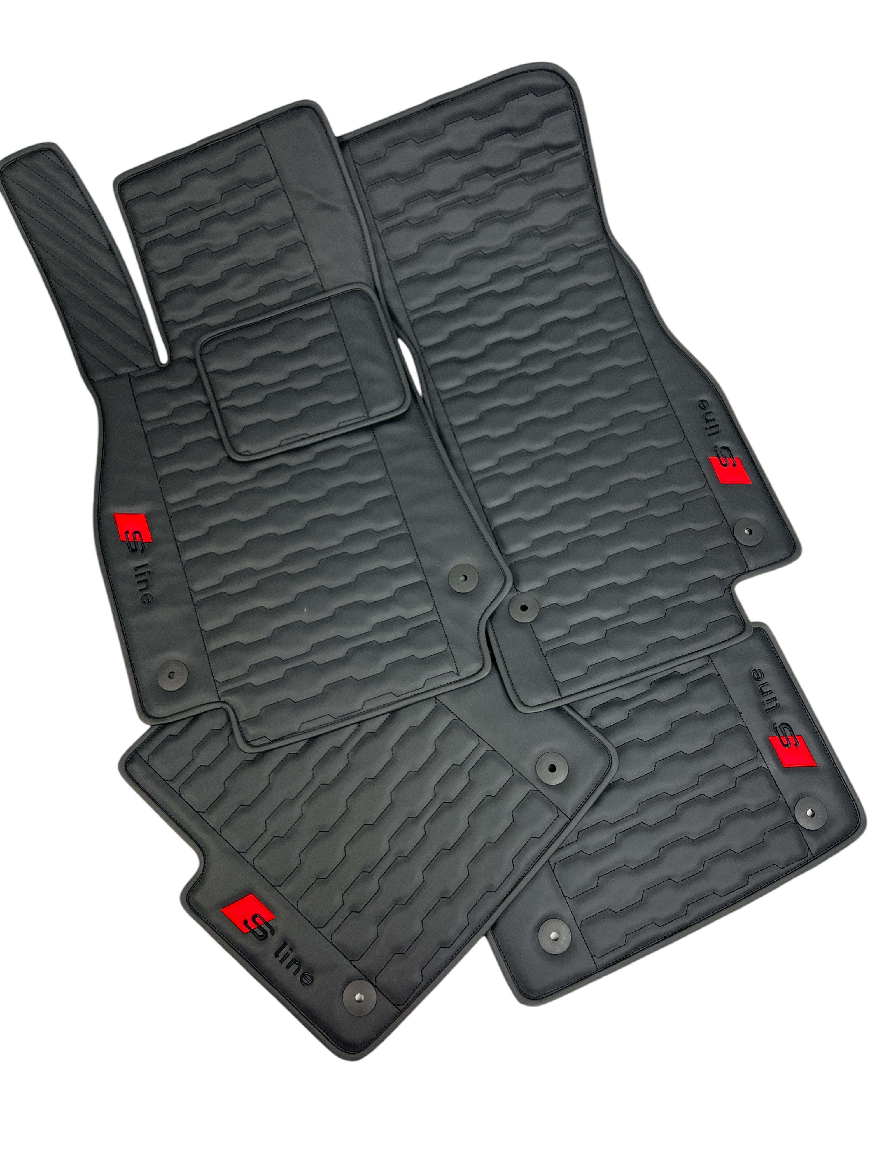 Car Floor Mats in "Etron" Design Total Black