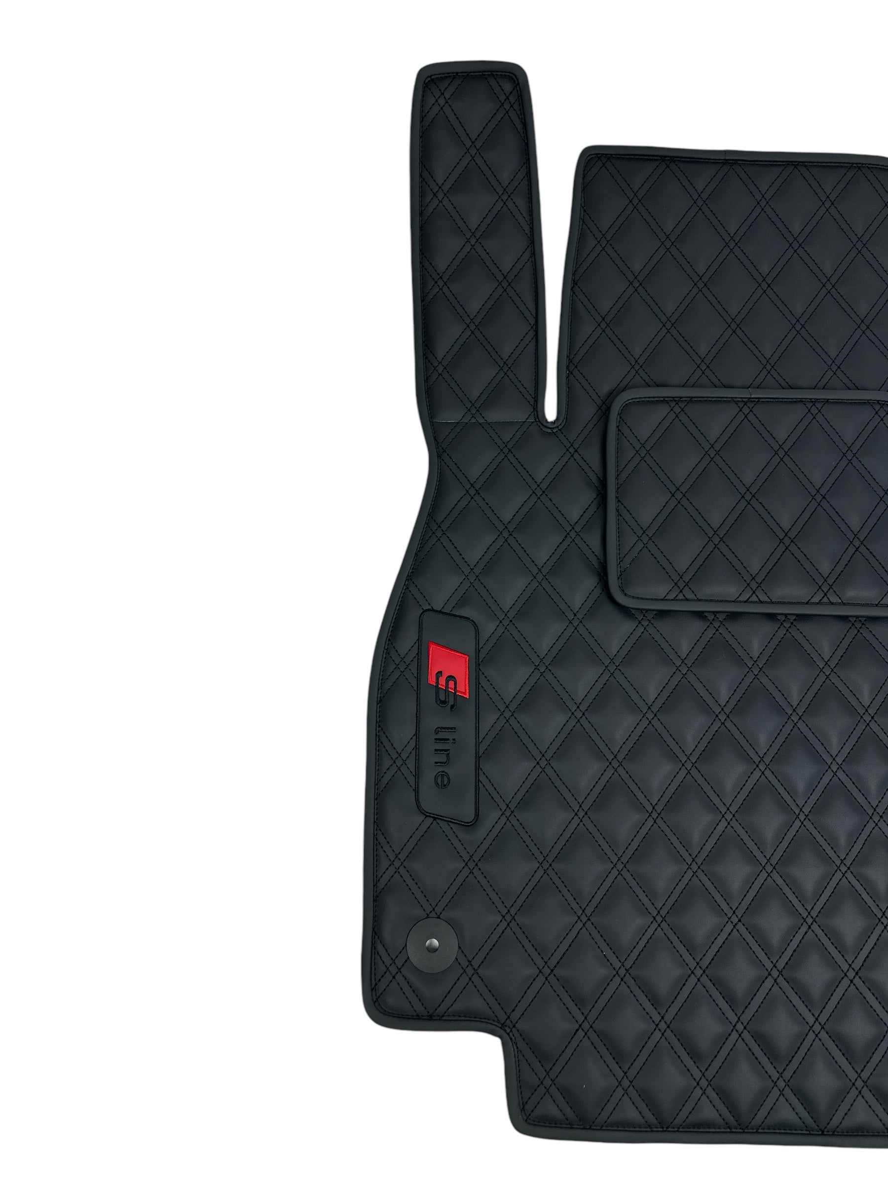 Car Floor Mats in "Double Rhombus" Design Total Black