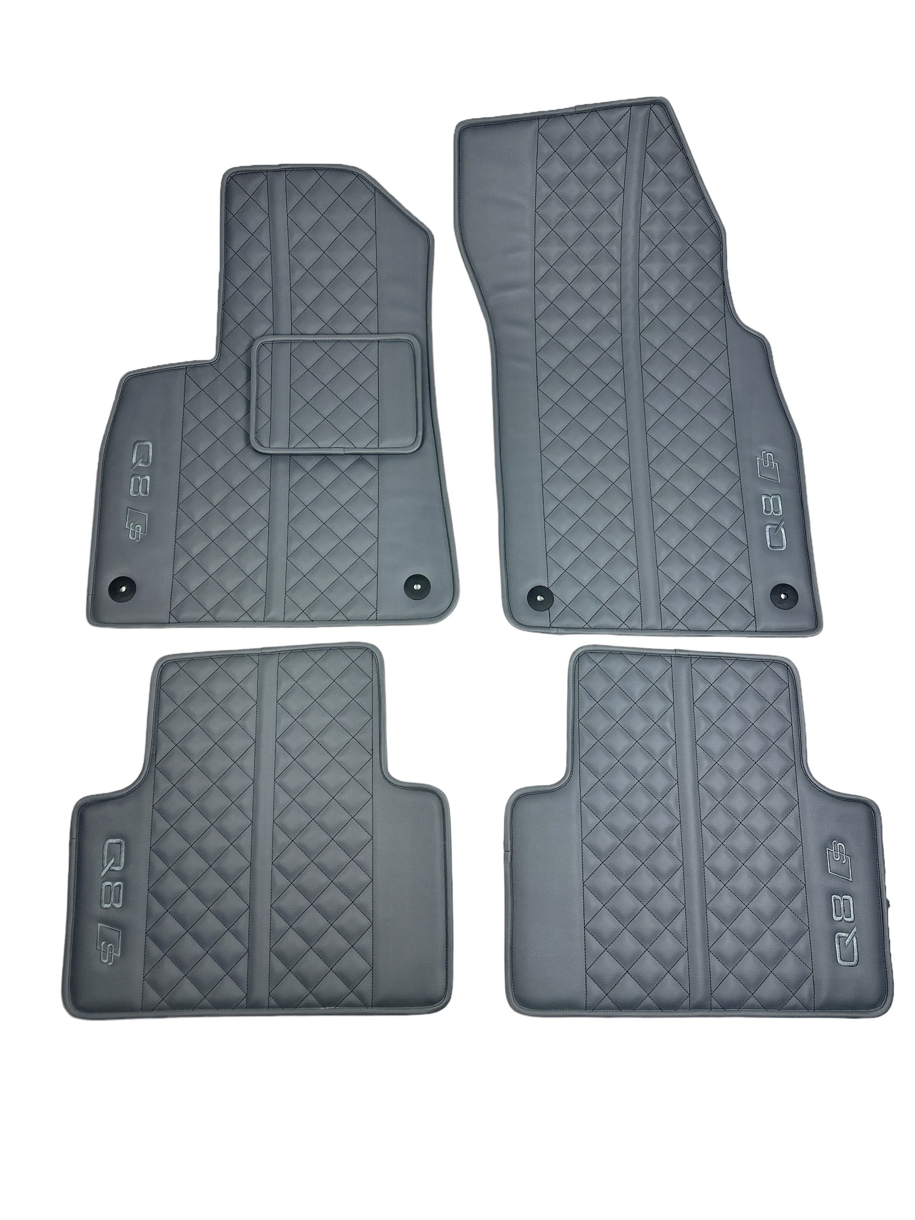 Car Floor Mats in "Highway" Design Total Gray