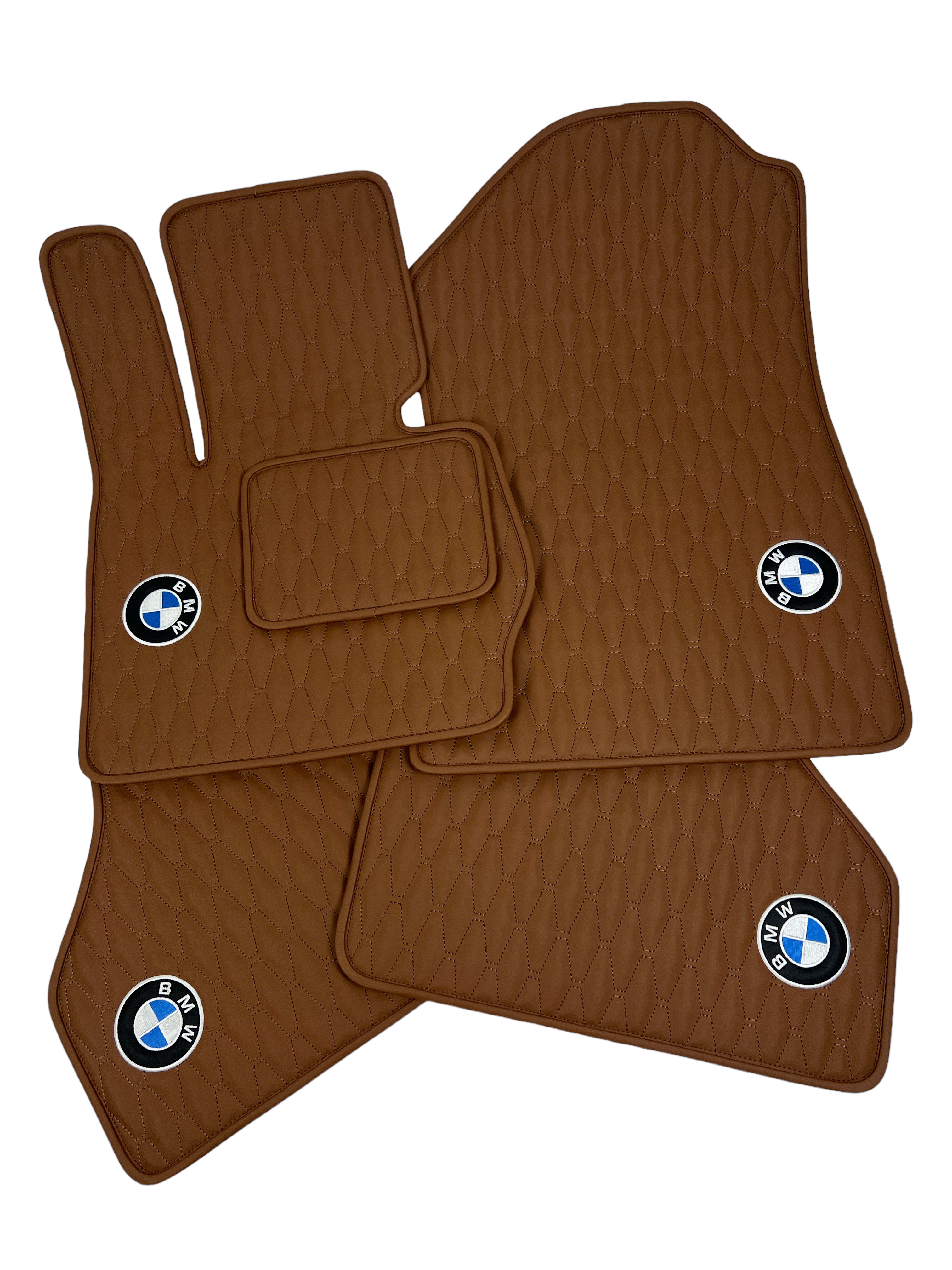 Car Floor Mats in "Long Comb" Design Total Brown