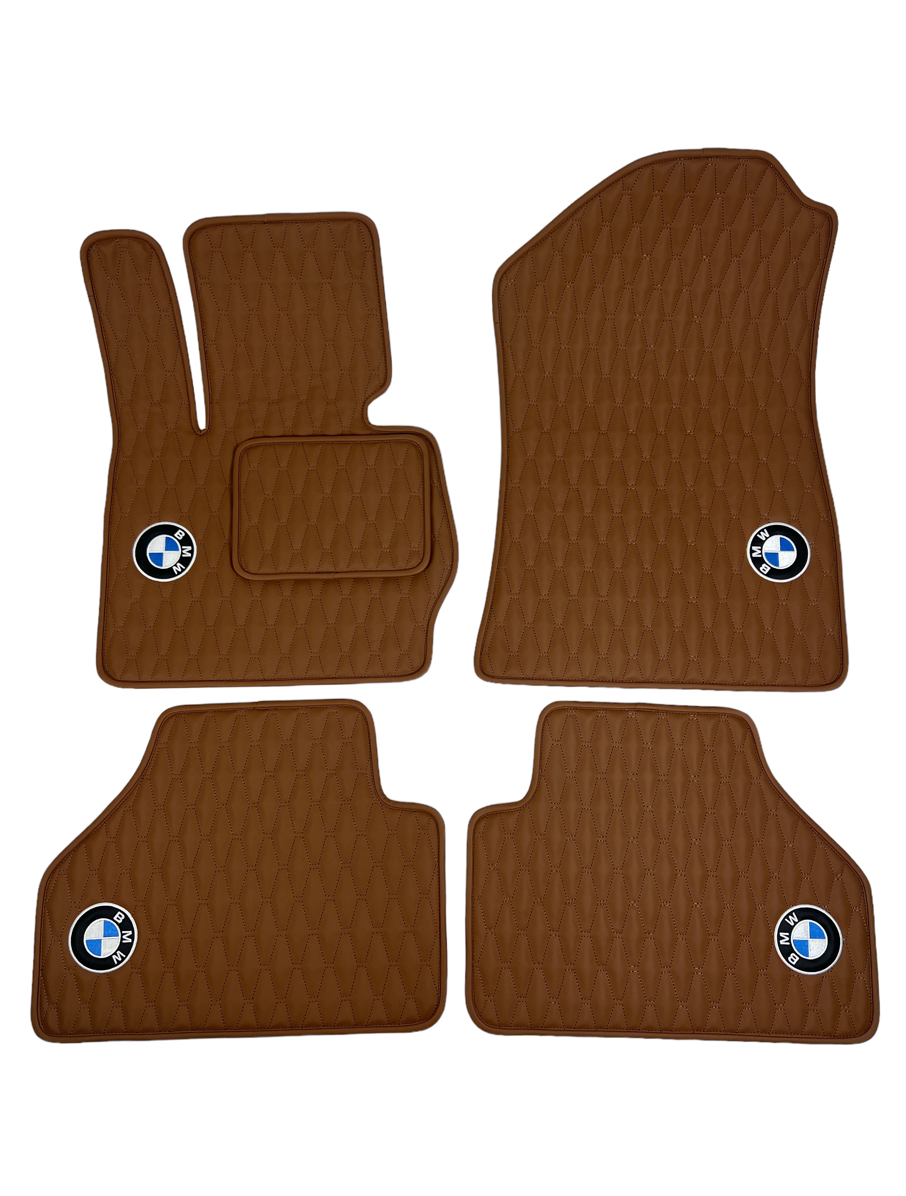 Car Floor Mats in "Long Comb" Design Total Brown