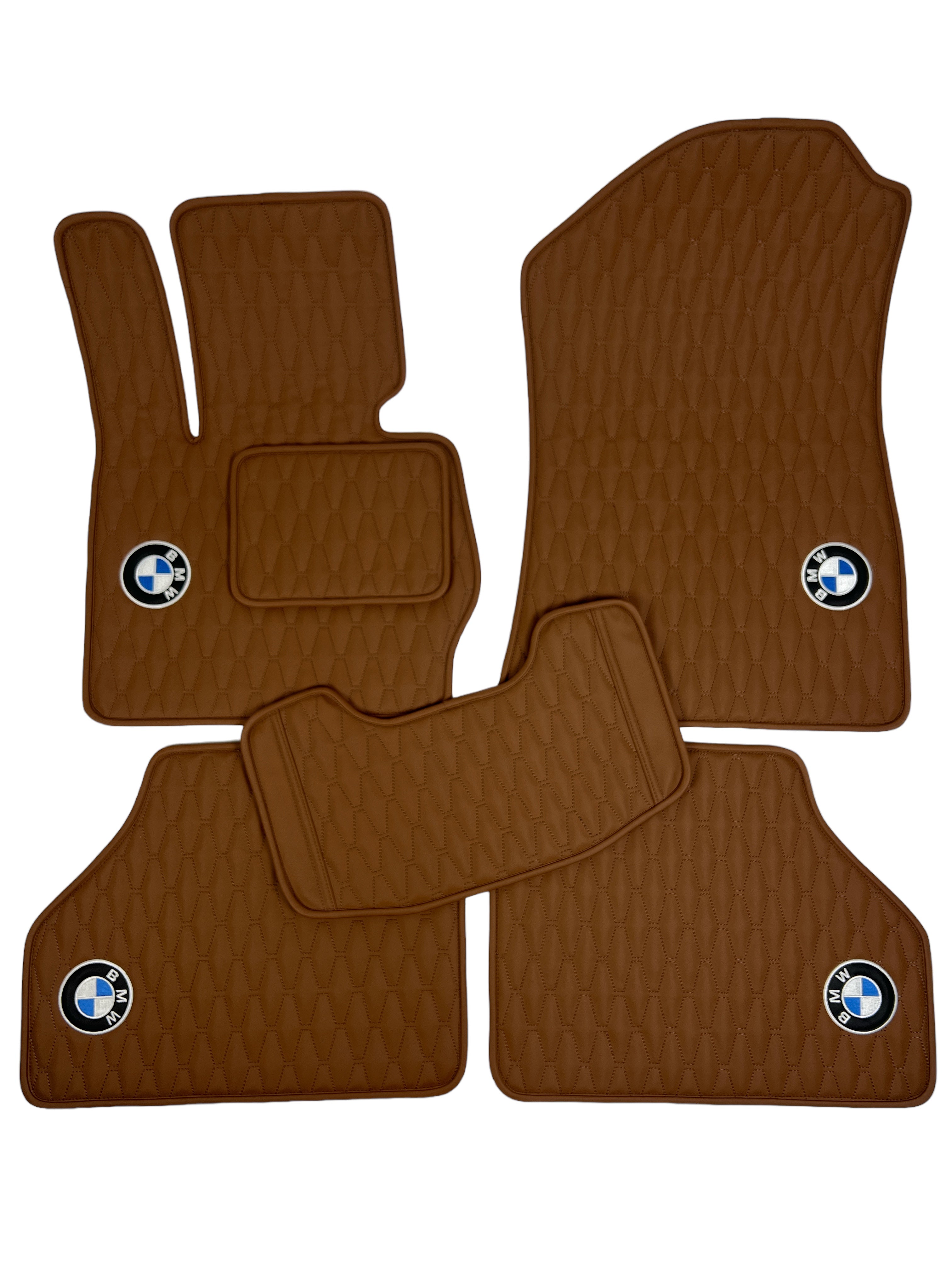 Car Floor Mats in "Long Comb" Design Total Brown