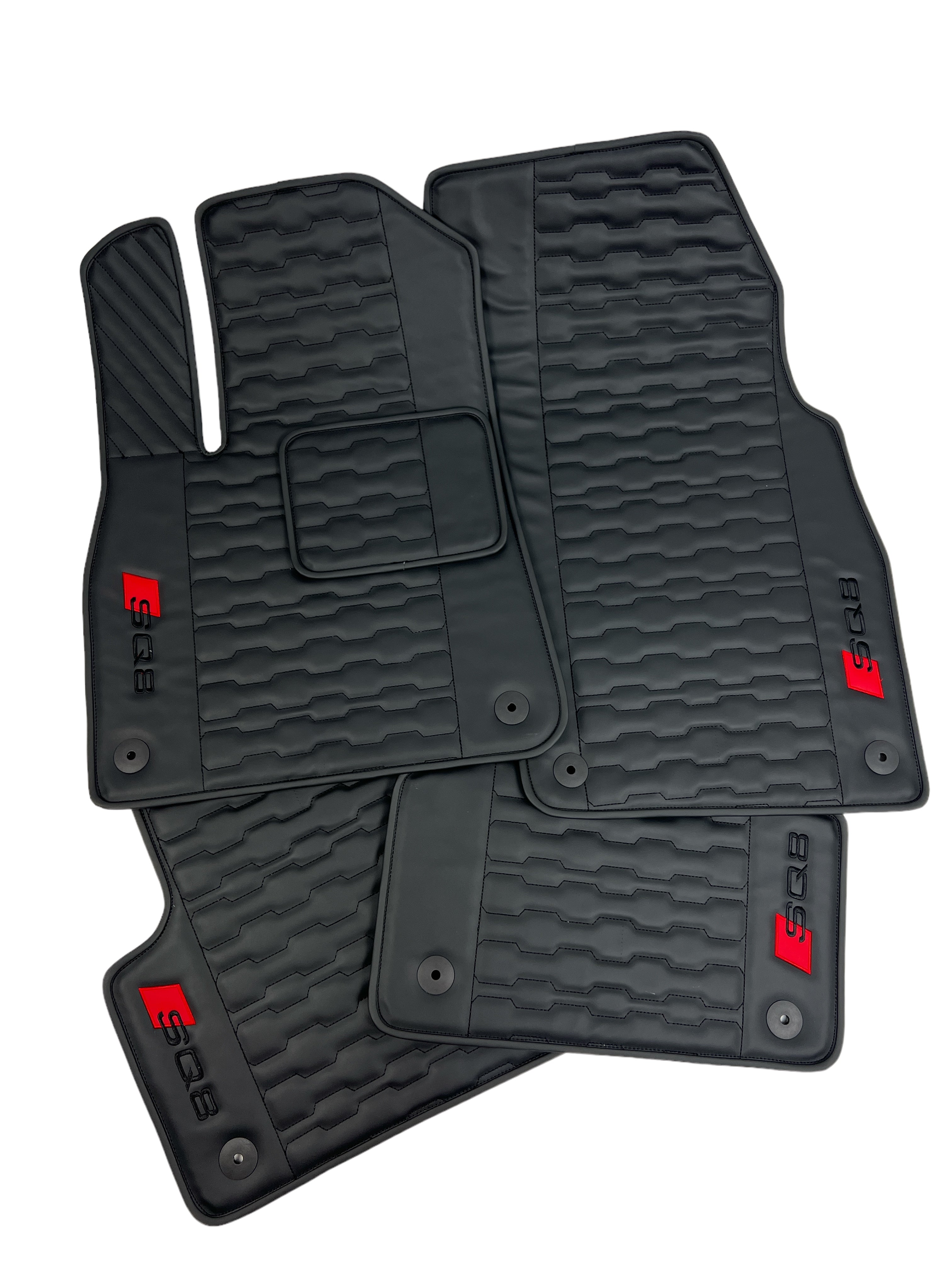 Car Floor Mats in "Etron" Design Total Black