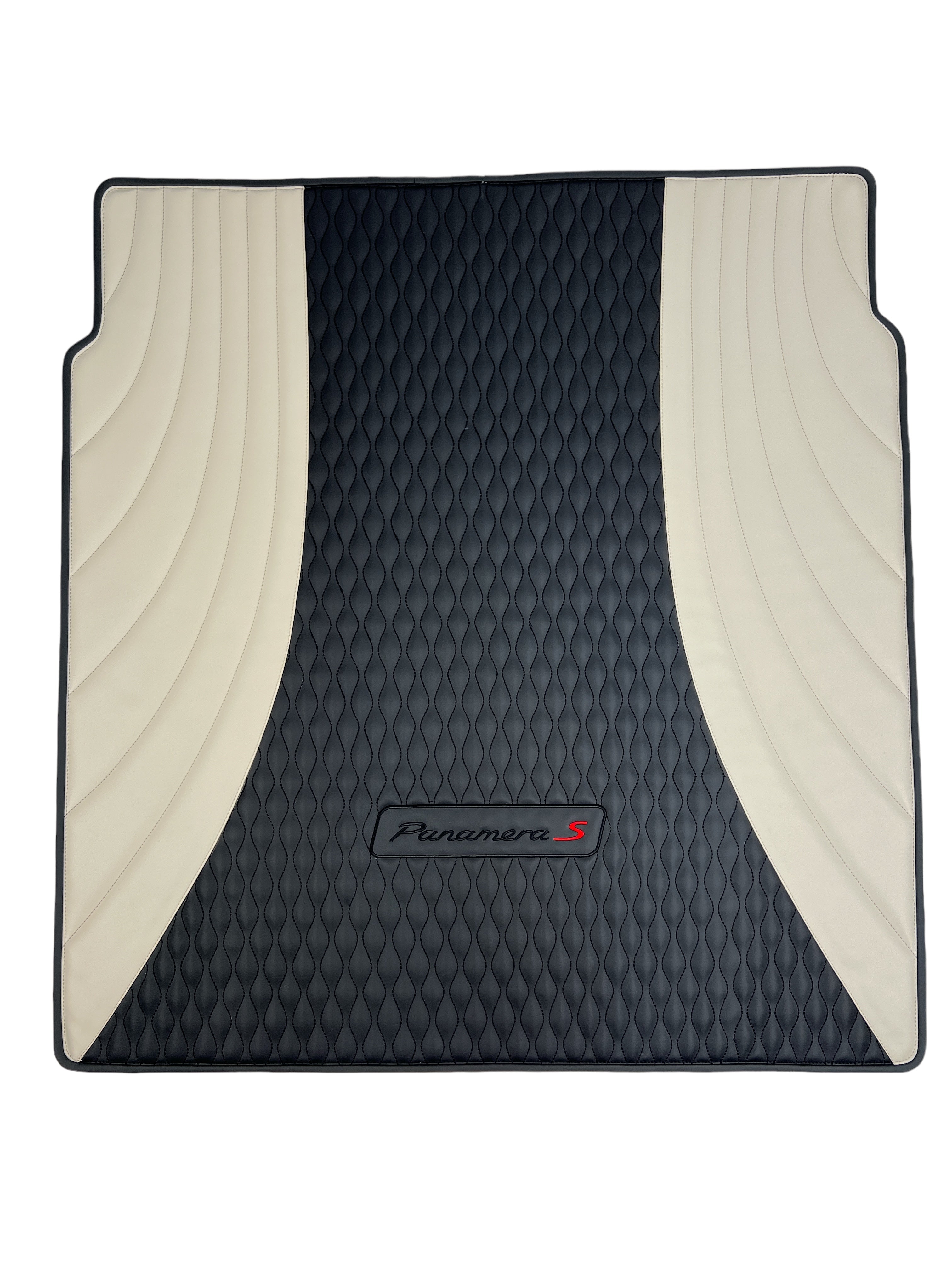 Trunk Mats in "Figure Combination" Design Black and Beige