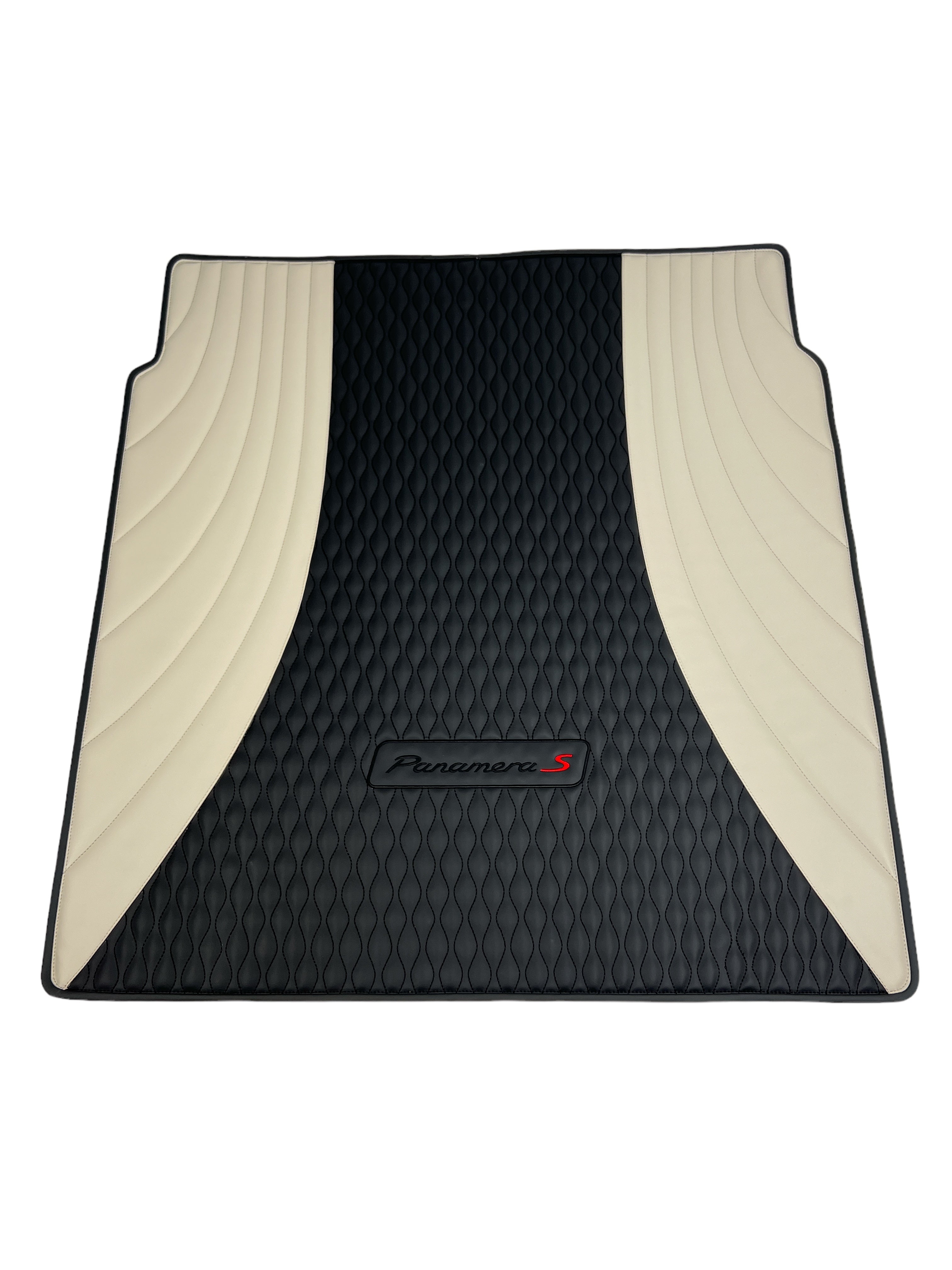 Trunk Mats in "Figure Combination" Design Black and Beige