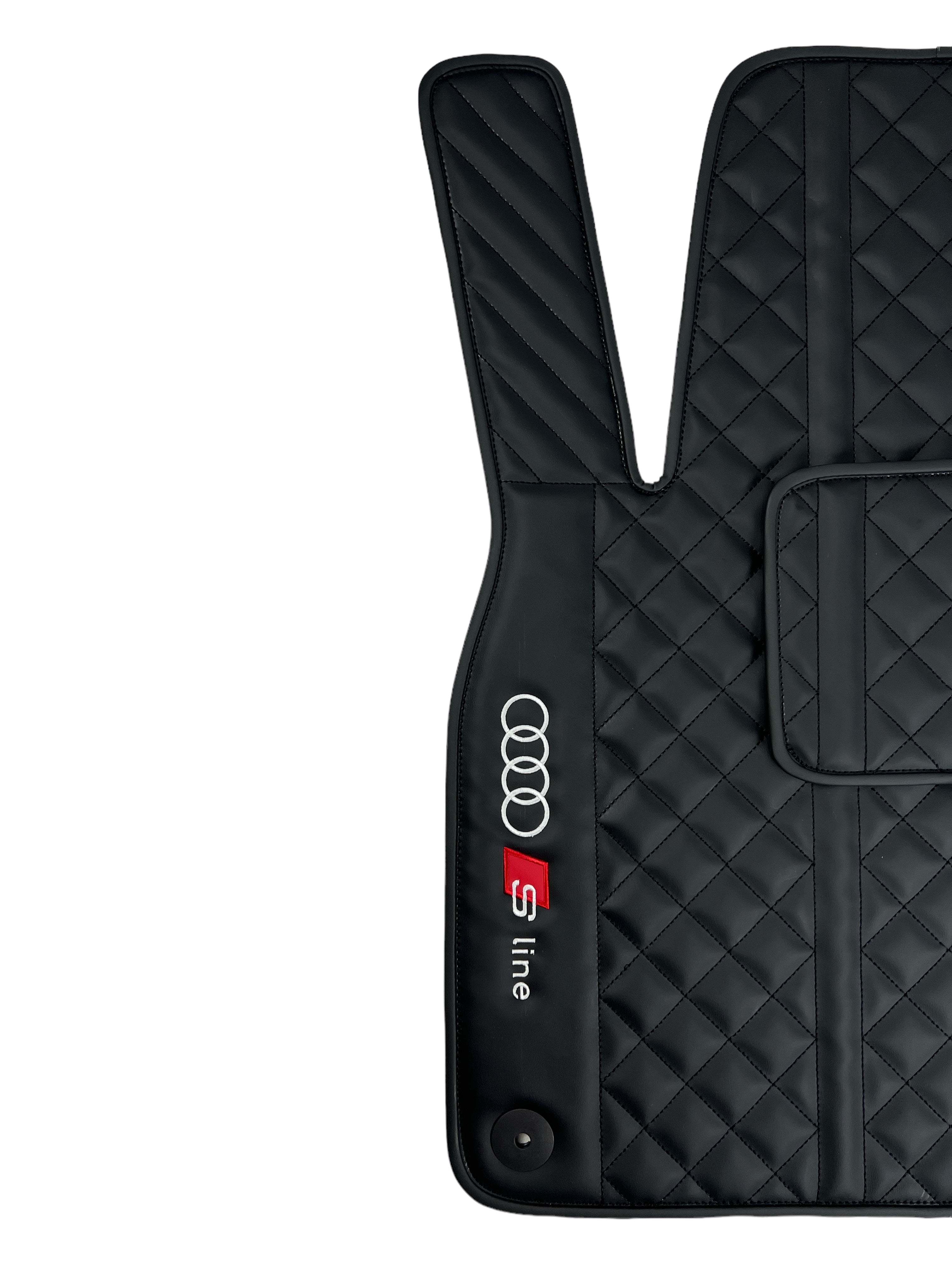 Car Floor Mats in "Highway" Design Total Black