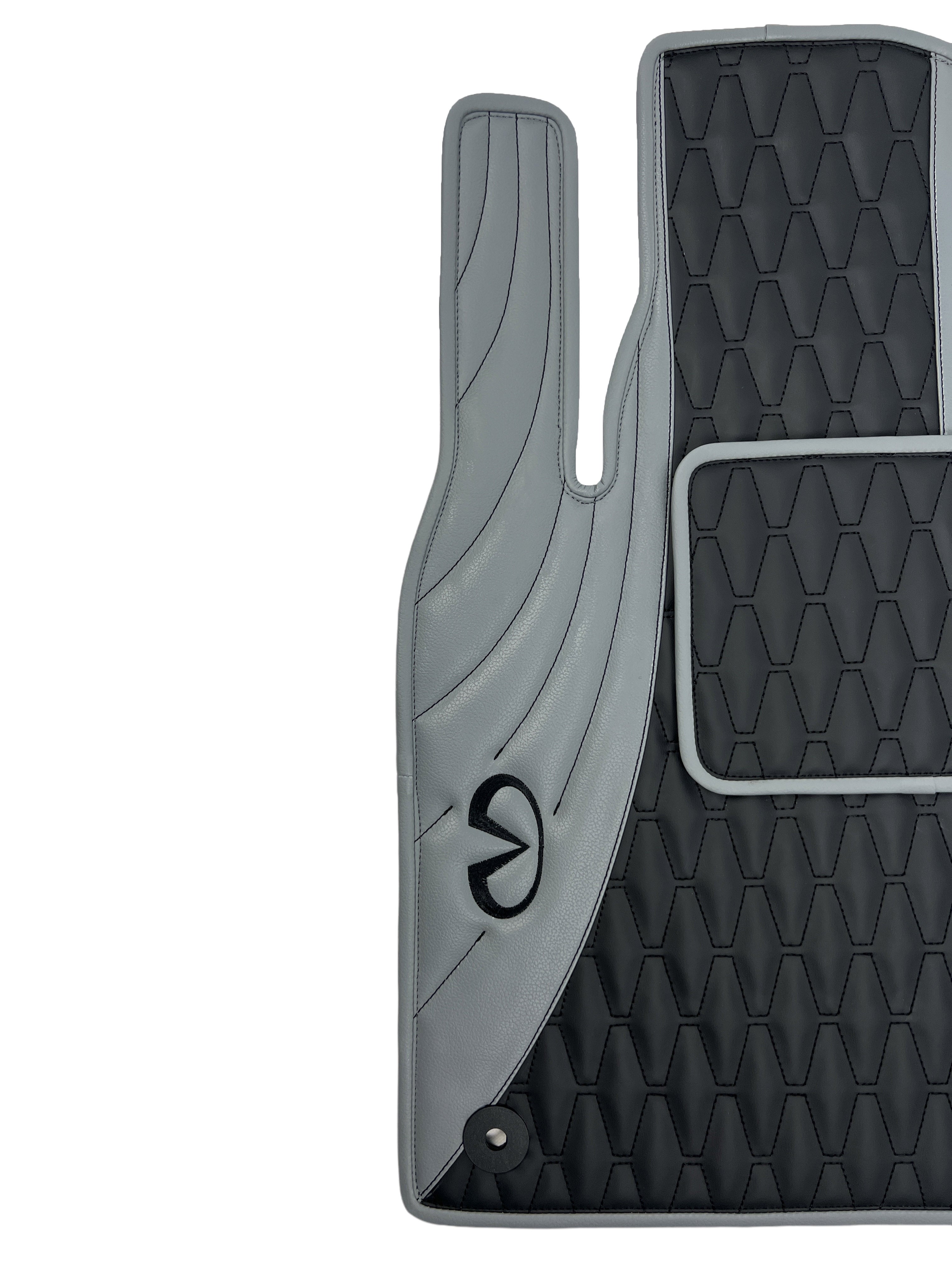 Car Floor Mats in "Figure Combination" Design Combined Black and Gray