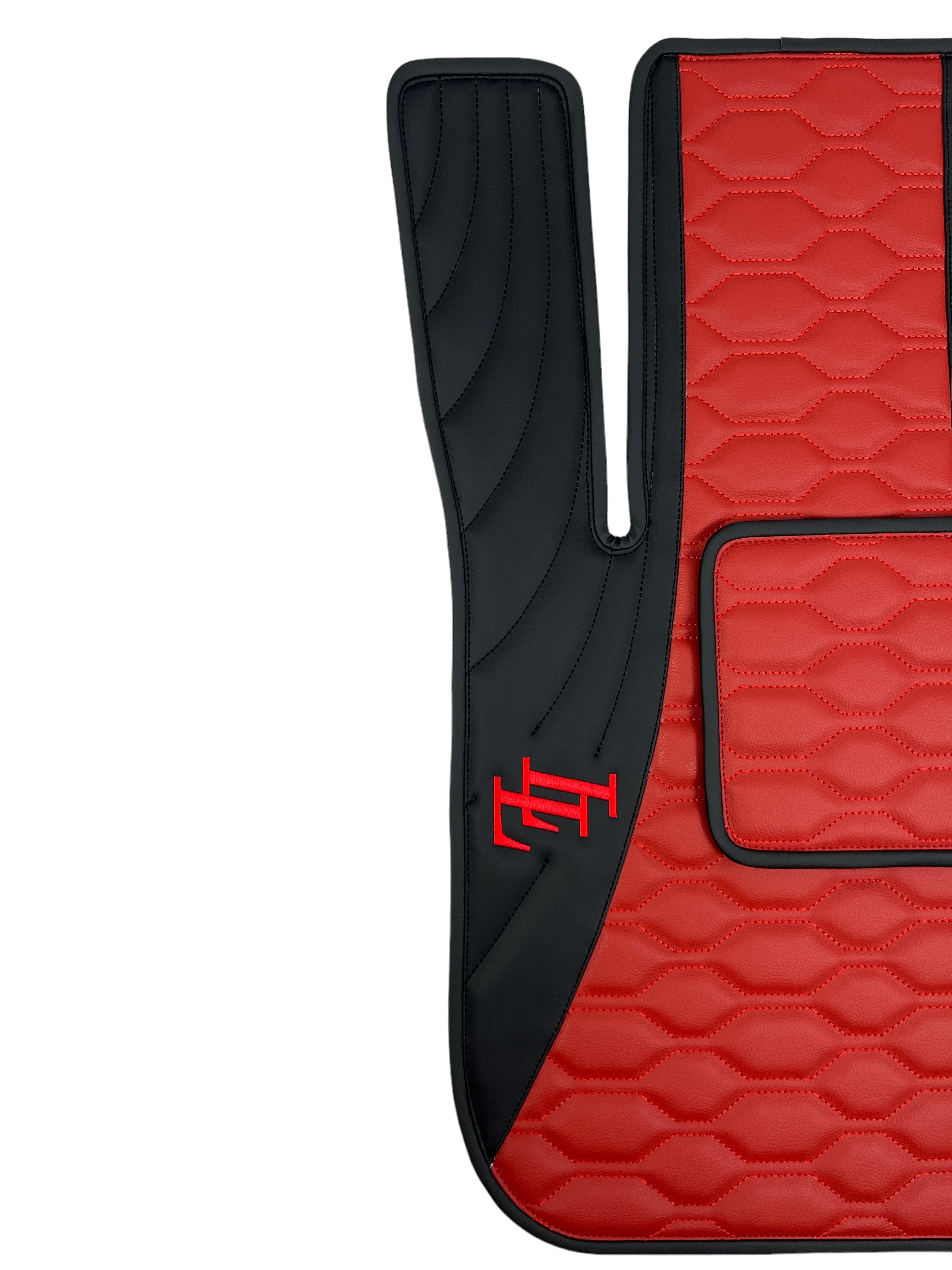 Car Floor Mats in "Figure Combination" Design Combined Black and Red