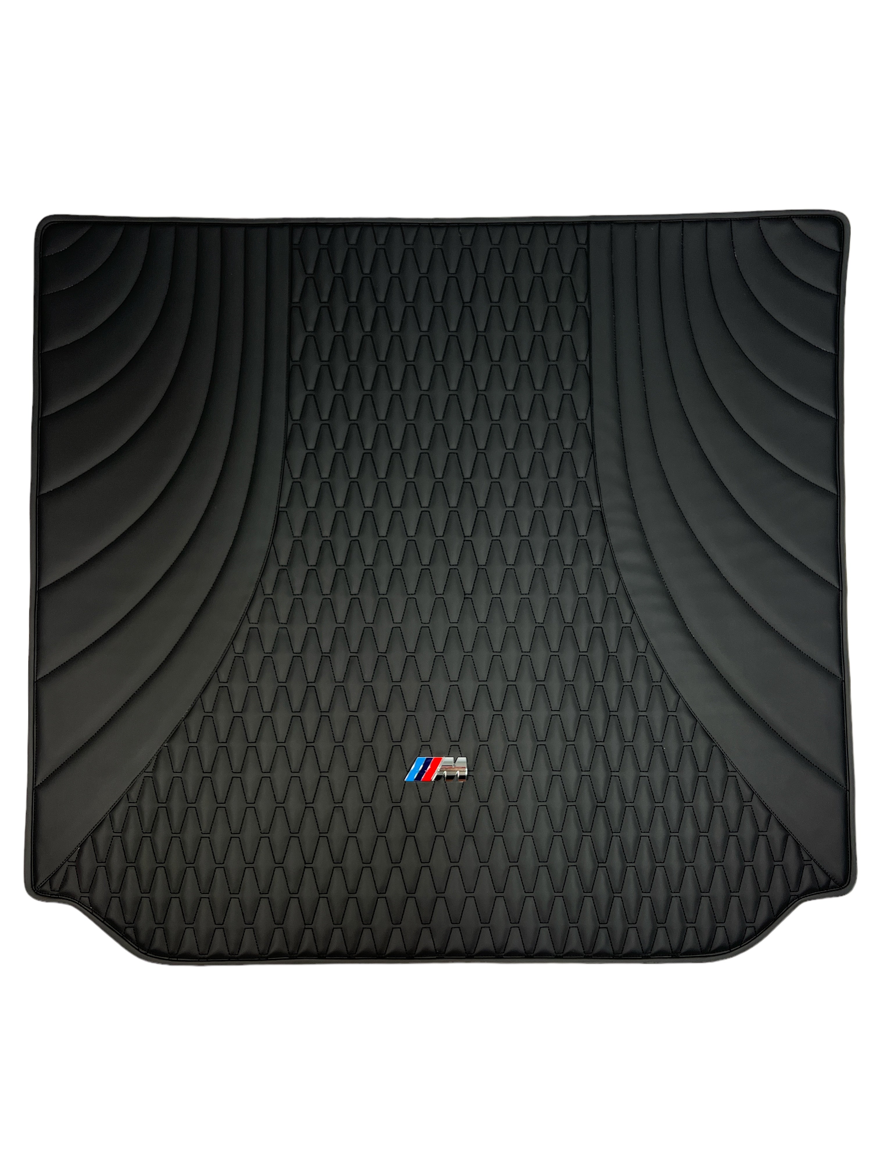 Trunk Mats in "Figure Long Comb" Design Black with Label M