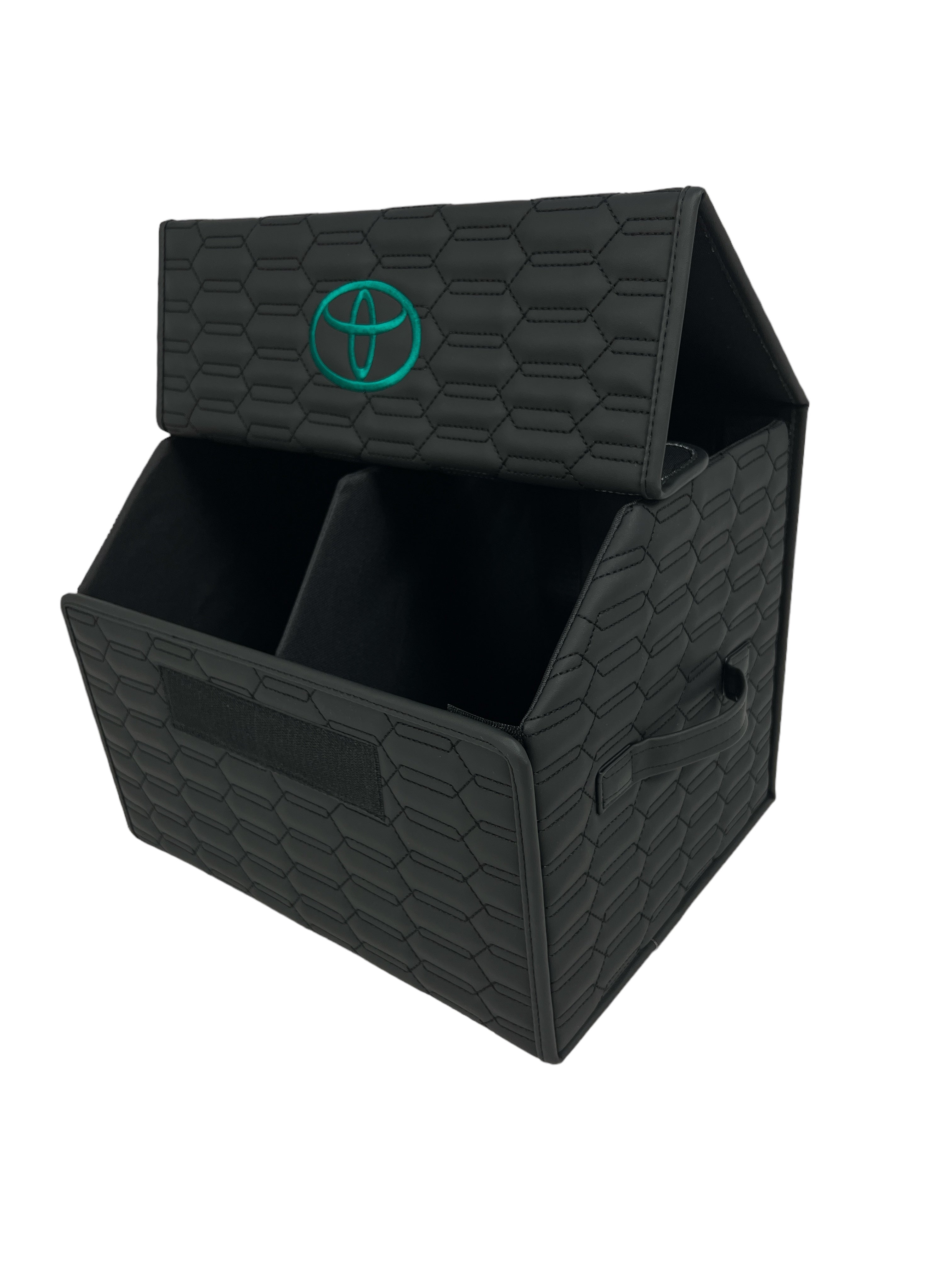 Organizer in the "Double Comb" design Total Black with Green Logo