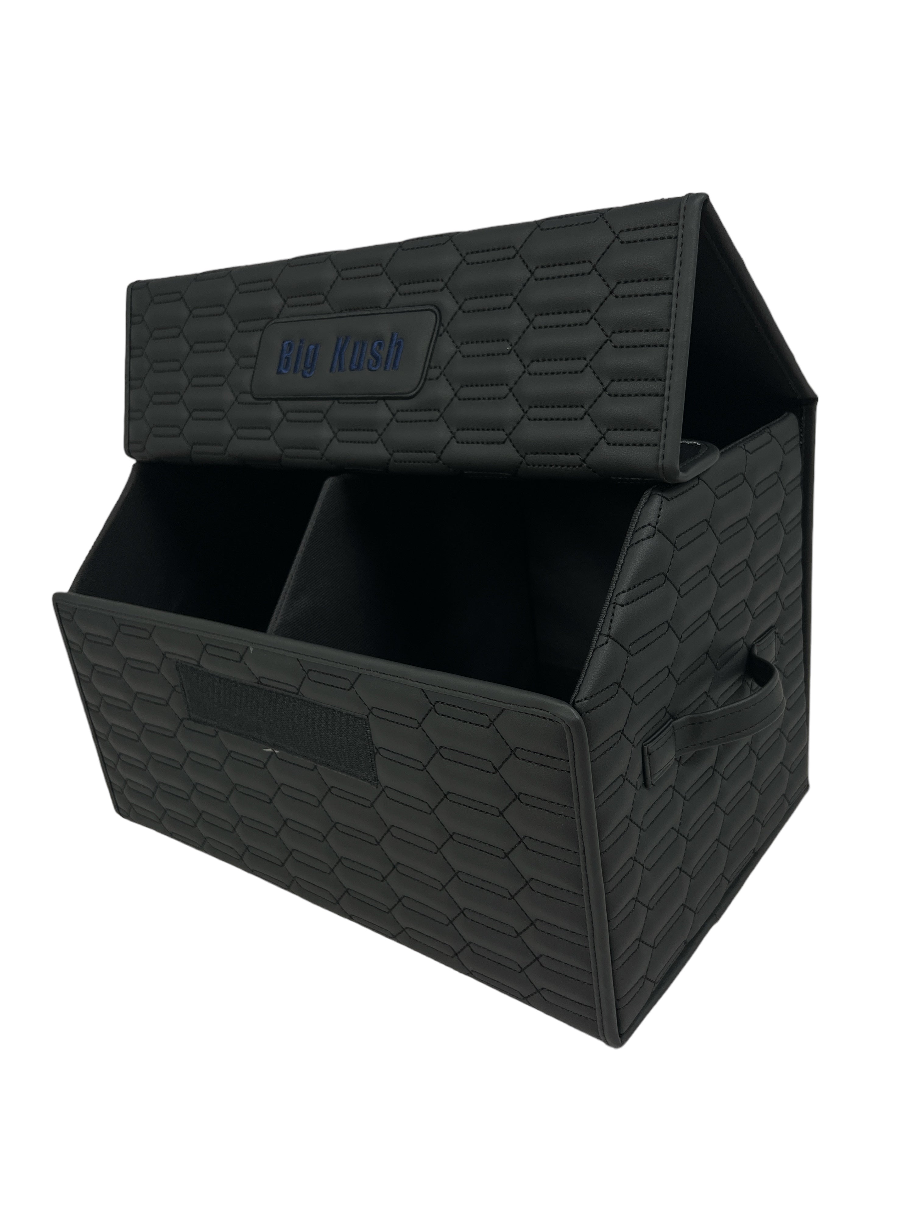 Organizer in the "Double Comb" design Total Black with Navy Logo