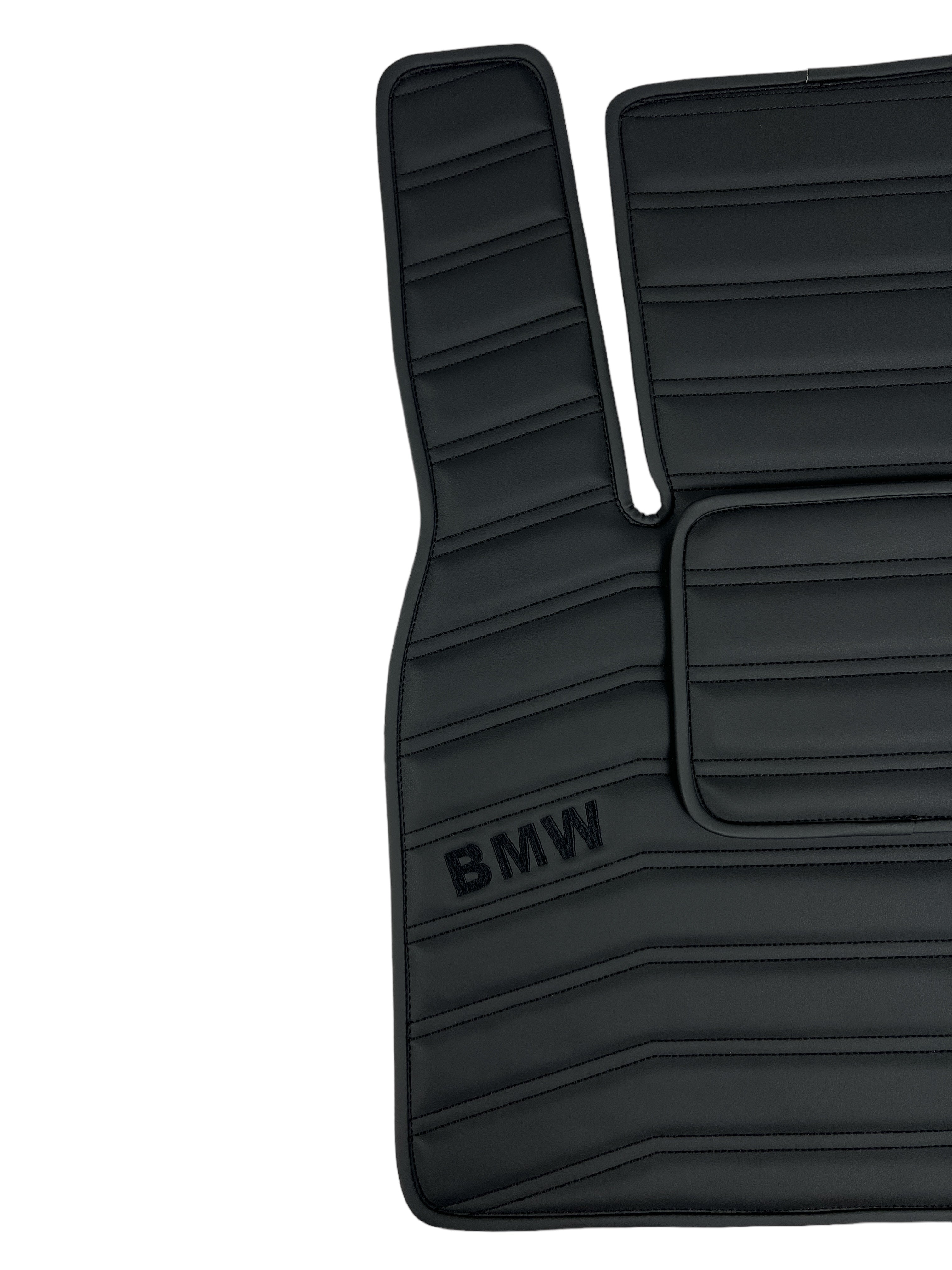 Car Floor Mats in "Double Staple" Design Total Black