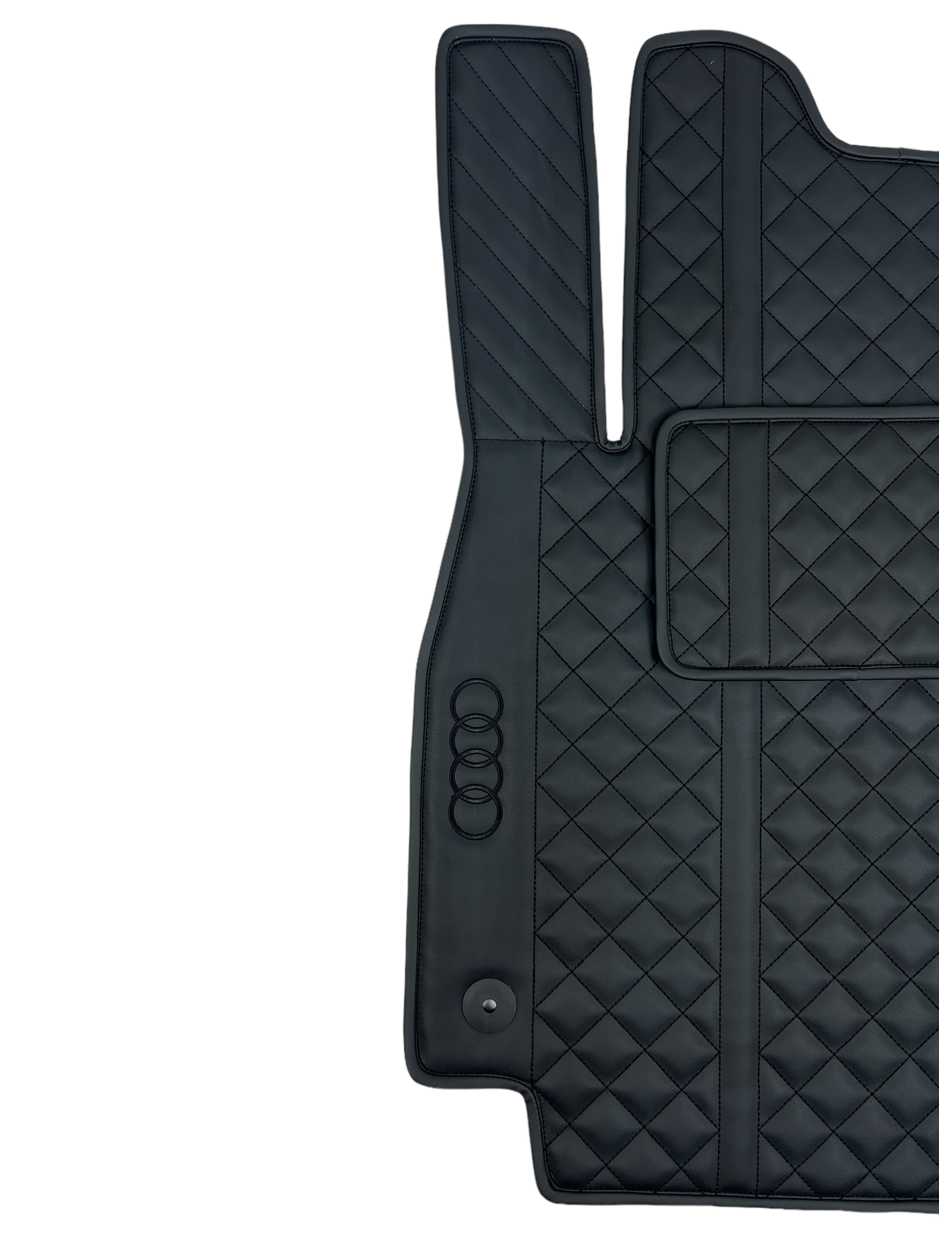 Car Floor Mats in "Highway" Design Total Black